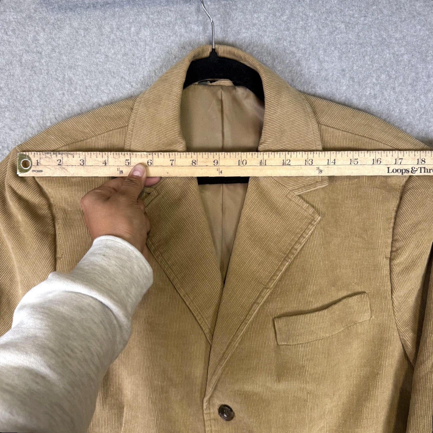 Eddie Bauer VINTAGE Eddie Bauer Blazer Men's XL Brown Corduroy Style Jacket Coat Cotton Tan Blazer Men XL Mens Blazer Corduroy Brown Size 46R - 7 Thumbnail