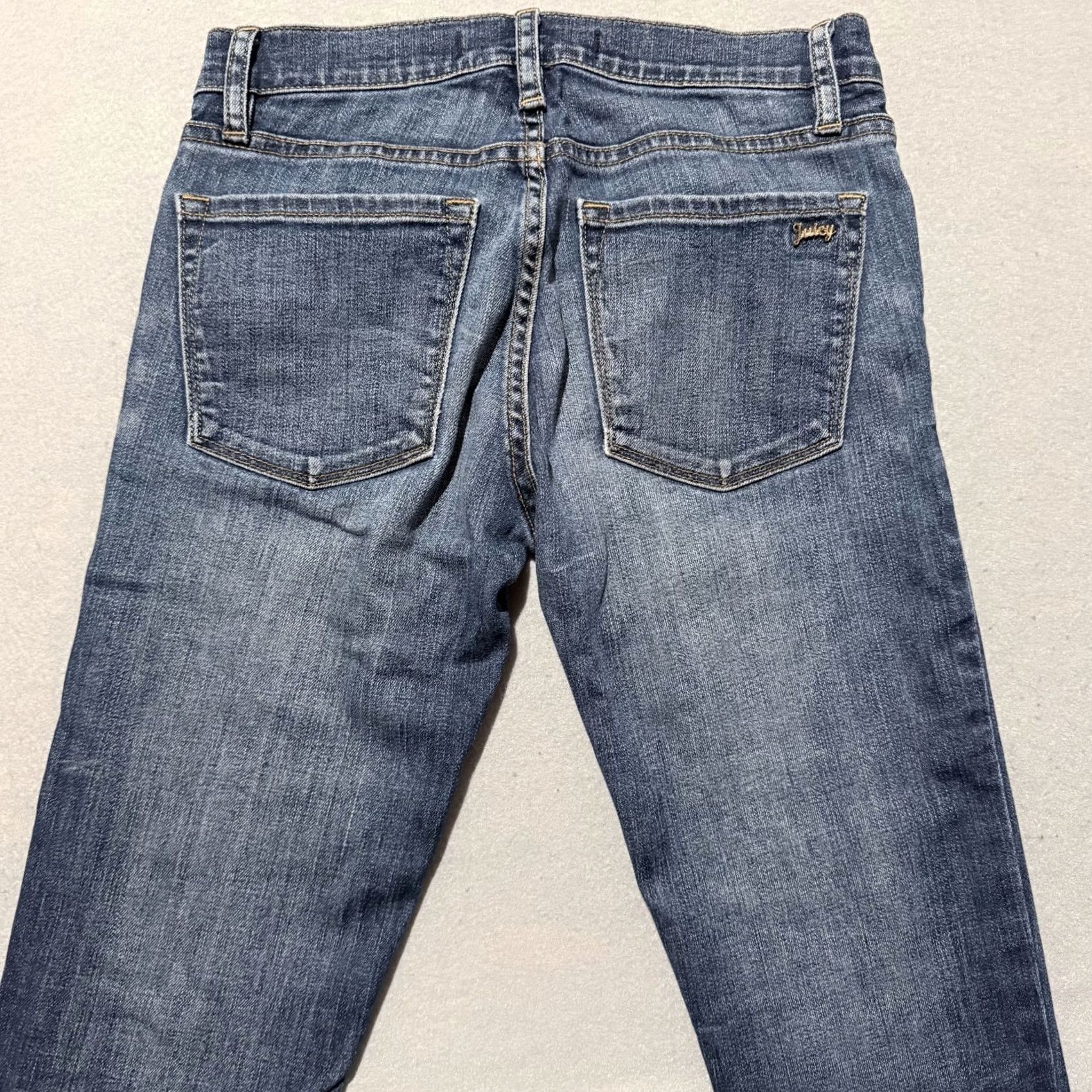 Juicy Couture VINTAGE Juicy Couture Jeans Womens 24 Blue Women Denim Pockets Low Rise Classic Skinny Y2K Size 42" / US 20 - 4 Thumbnail