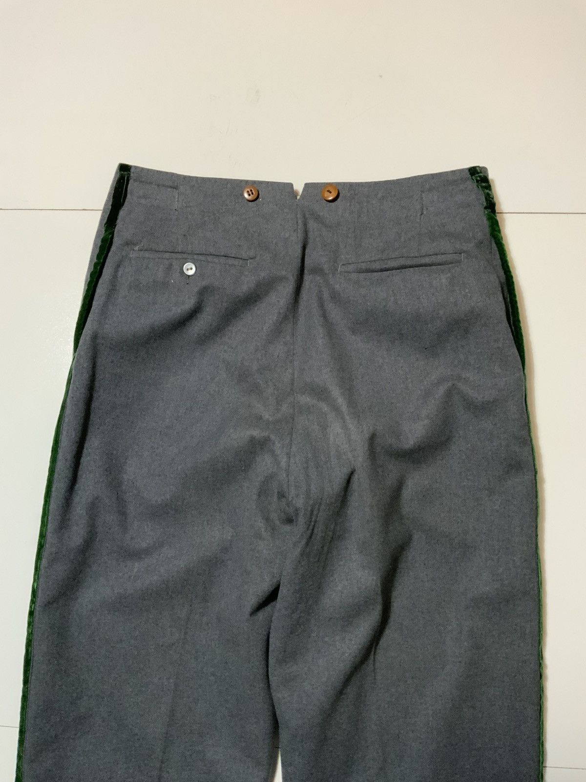 Vintage Vintage 1950s 60s Sy Devore Hollywood Wool Velvet Trim Pants Size US 36 / EU 52 - 13 Thumbnail