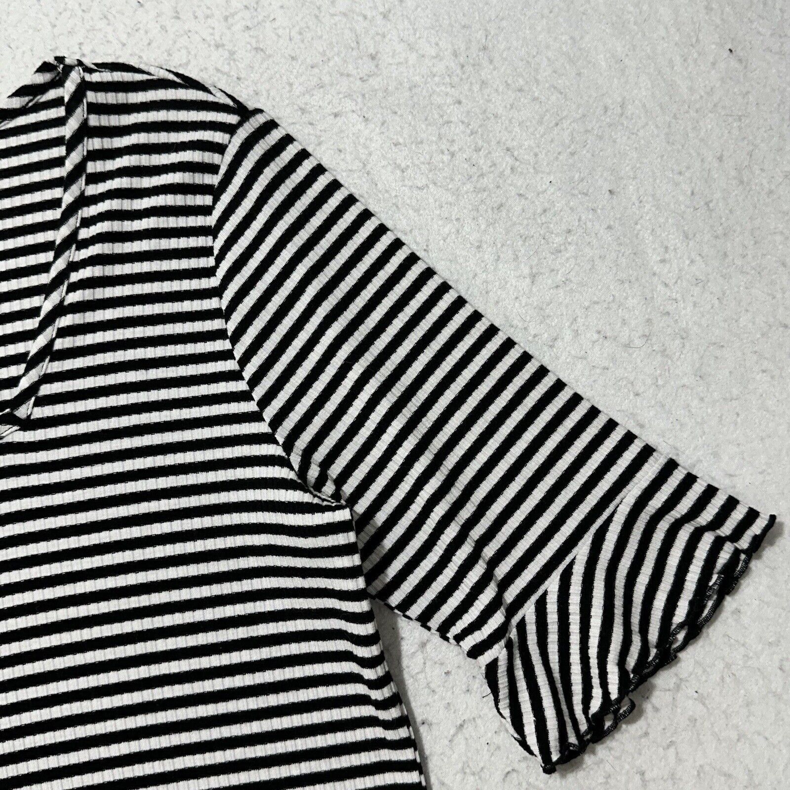 Other a.n.a. XL Square Neck Stretch T Shirt Top Black White Stripe Size XL / US 12-14 / IT 48-50 - 5 Thumbnail