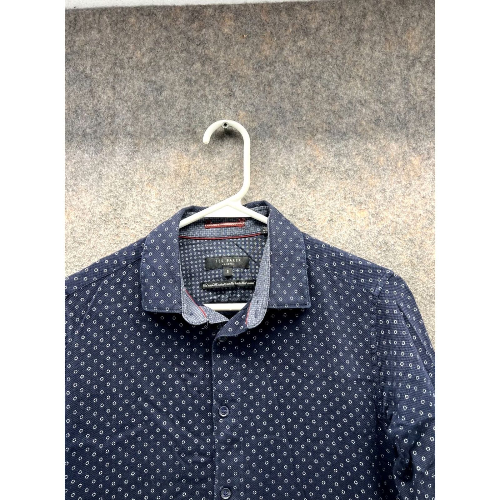 Ted Baker VINTAGE Ted Baker Shirt Mens Small 2 White Polka Dot Button-Down Preppy Casual Formal Workwear Long Sleeve 34 in Chest Womens? Size US S / EU 44-46 / 1 - 2 Thumbnail