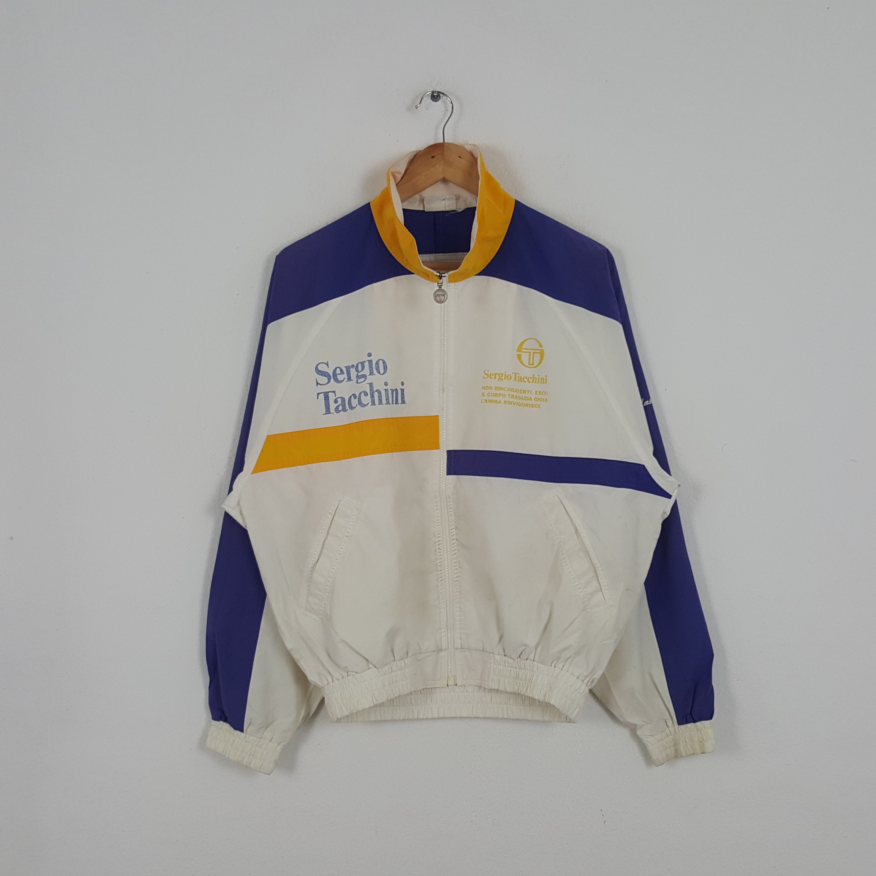 Sergio Tacchini × Vintage Vintage Sergio Tacchini Sports Style Tennis Jacket Size US L / EU 52-54 / 3 - 3 Thumbnail