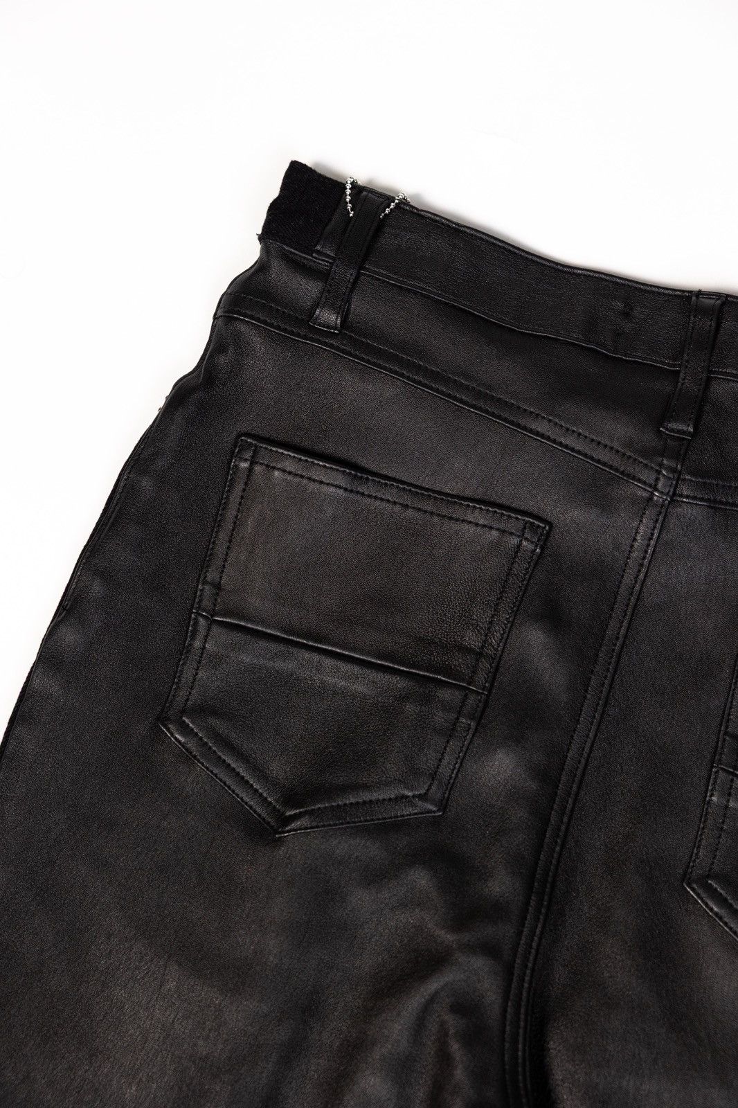 Amiri Amiri Leather & Denim Cropped Flare Pants Size US 26 / EU 42 - 5 Thumbnail