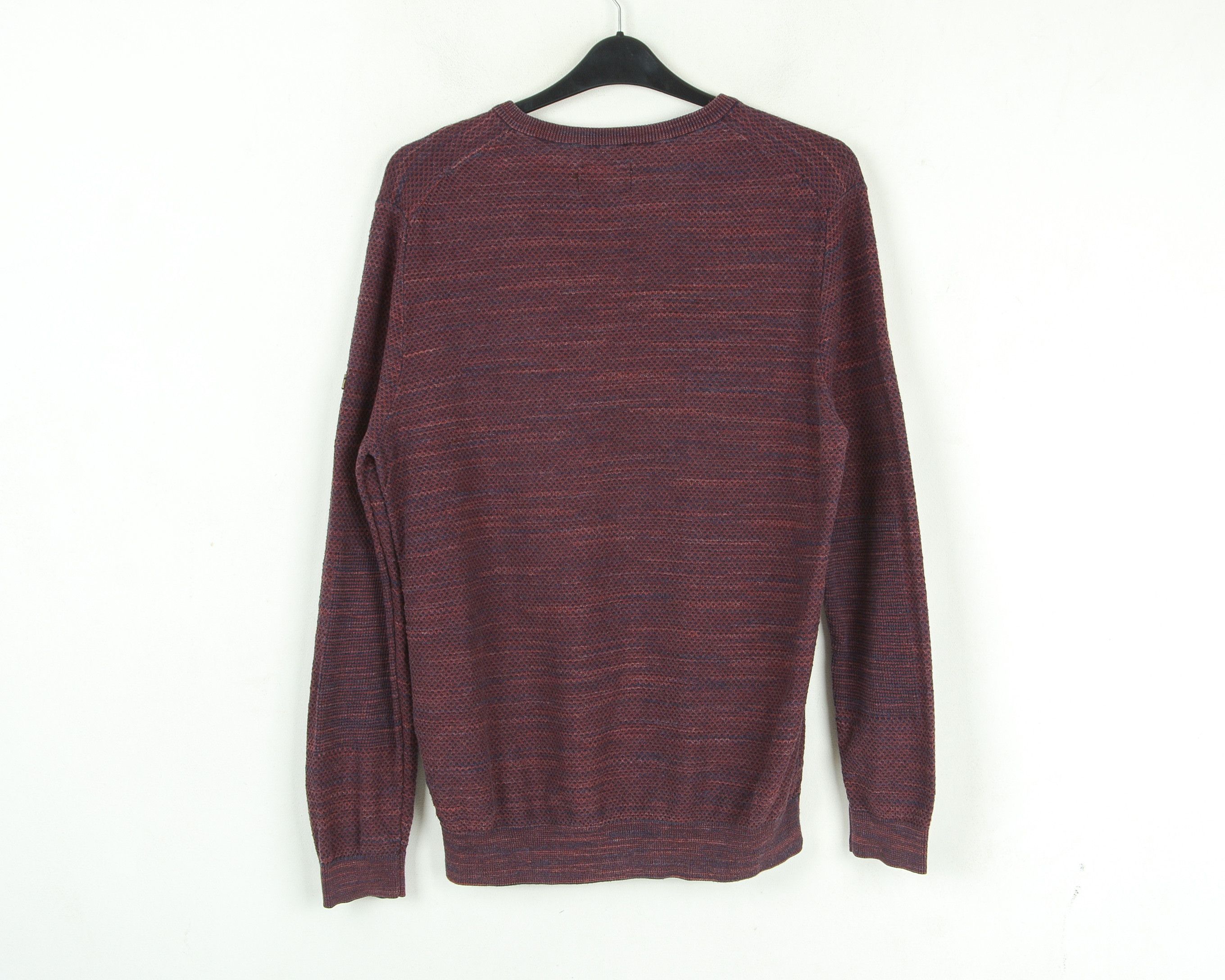 camel active Jumper Pullover Sweater V-Neck Knitted Cotton Dark Red Top Size US L / EU 52-54 / 3 - 5 Thumbnail