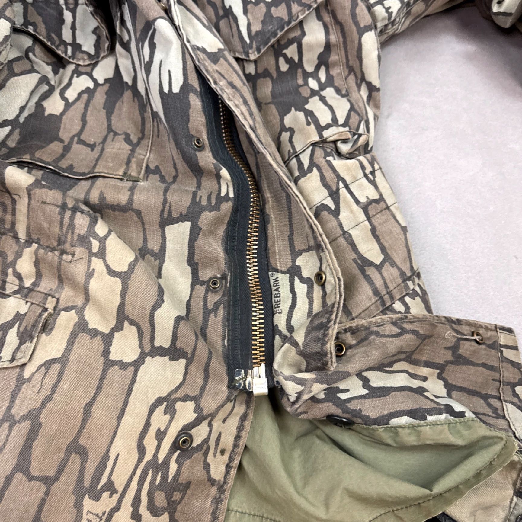 Vintage VINTAGE John Ownbey Jacket Mens M Brown Trebark Camo M65 Military Hunt Field Coat Jacket Size US M / EU 48-50 / 2 - 7 Thumbnail