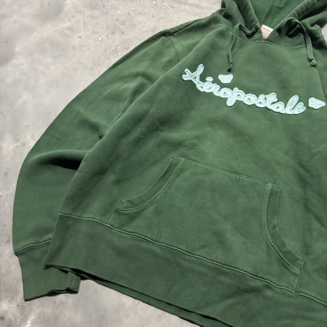 Aeropostale × Vintage Crazy Vintage Y2K/2000s Cute Green Aeropostale Hoodie! Size M / US 6-8 / IT 42-44 - 3 Thumbnail