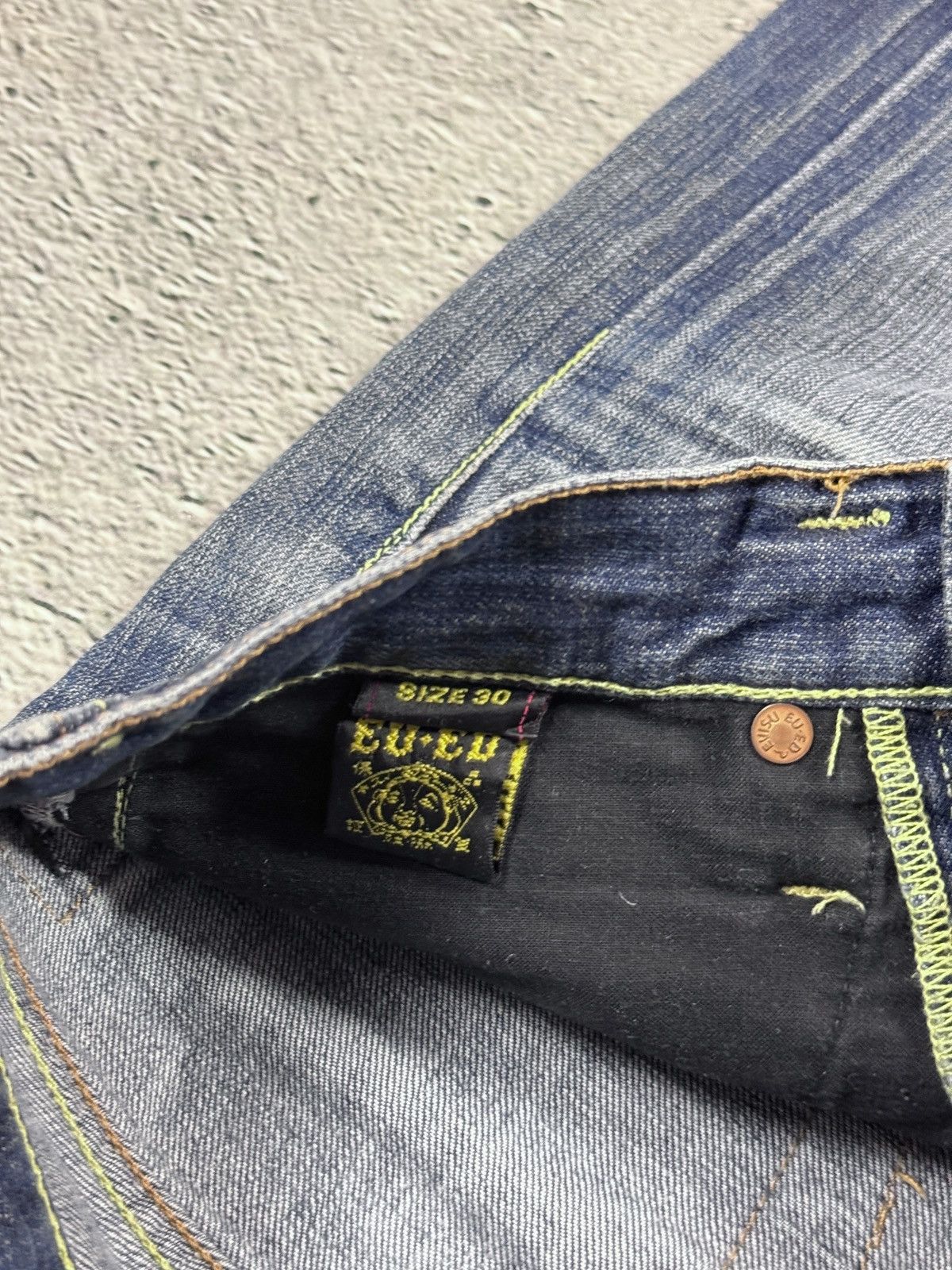 Evisu Evisu jeans white daicock big logo blue selvedge denim EU ED Size US 30 / EU 46 - 11 Thumbnail