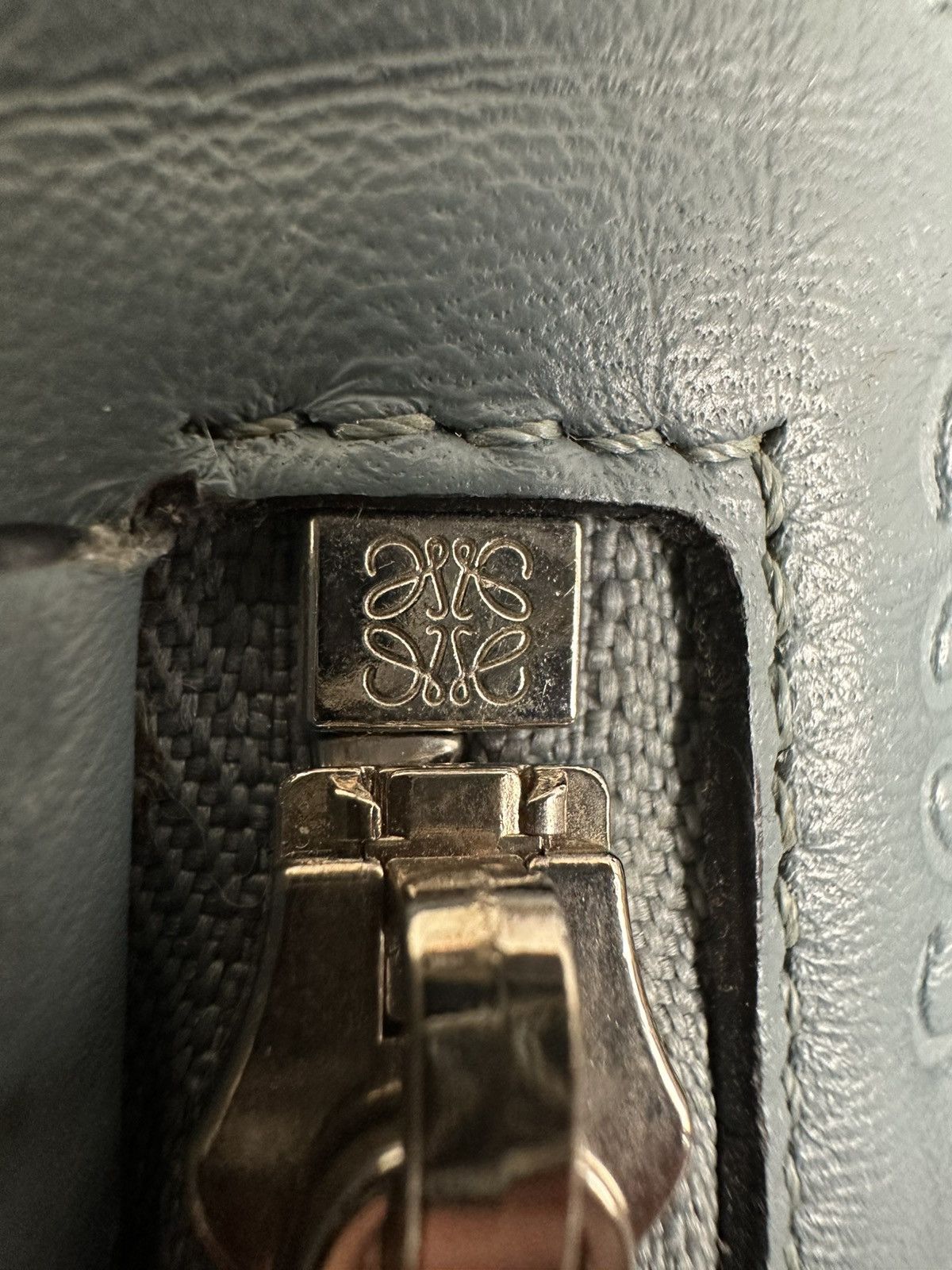 Loewe Loewe - T Pouch Leather Clutch Bag - Blue Size ONE SIZE - 11 Thumbnail