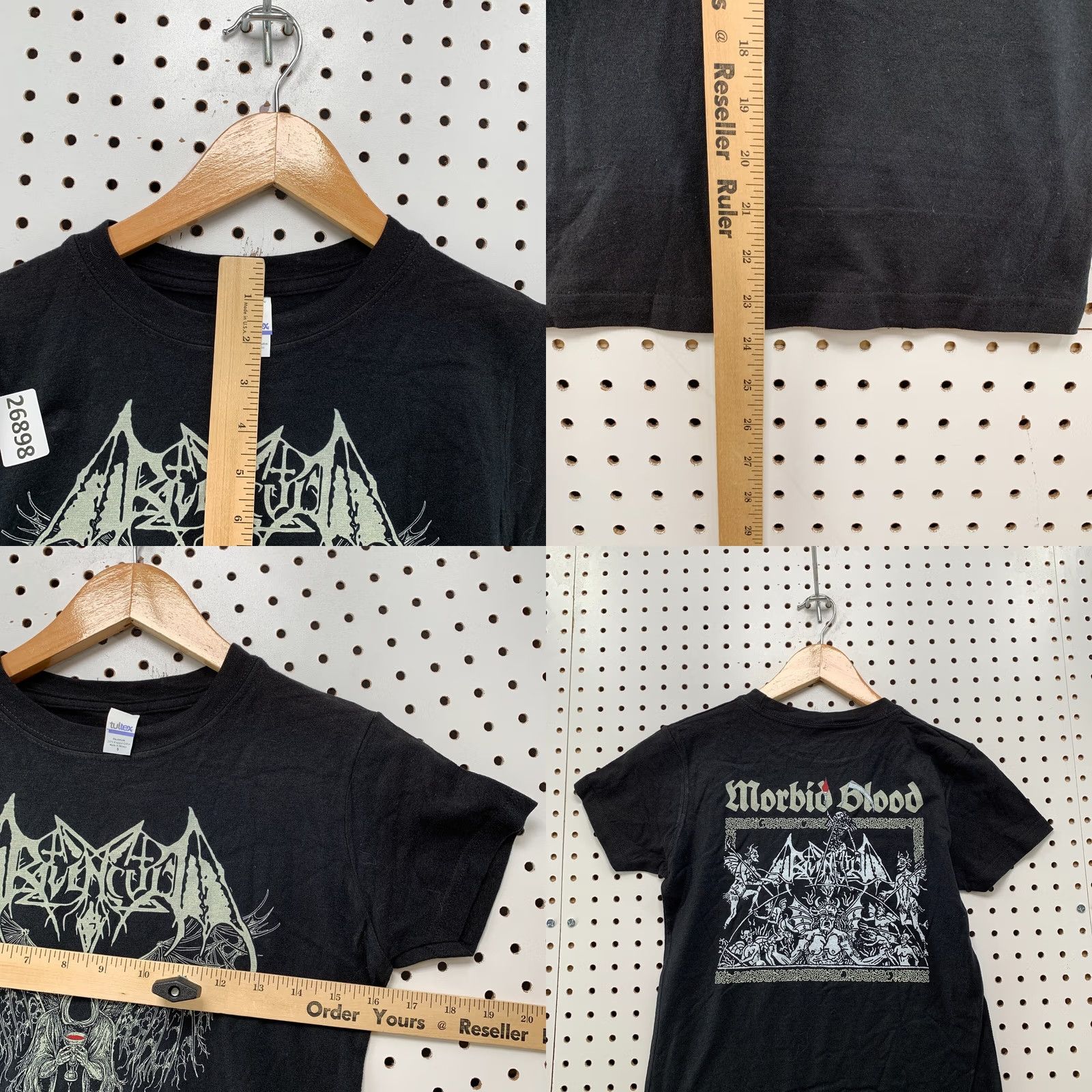 Tultex Morbid Blood Demonic Shirt Black Double Sided Demon Adult Small Size US S / EU 44-46 / 1 - 9 Thumbnail