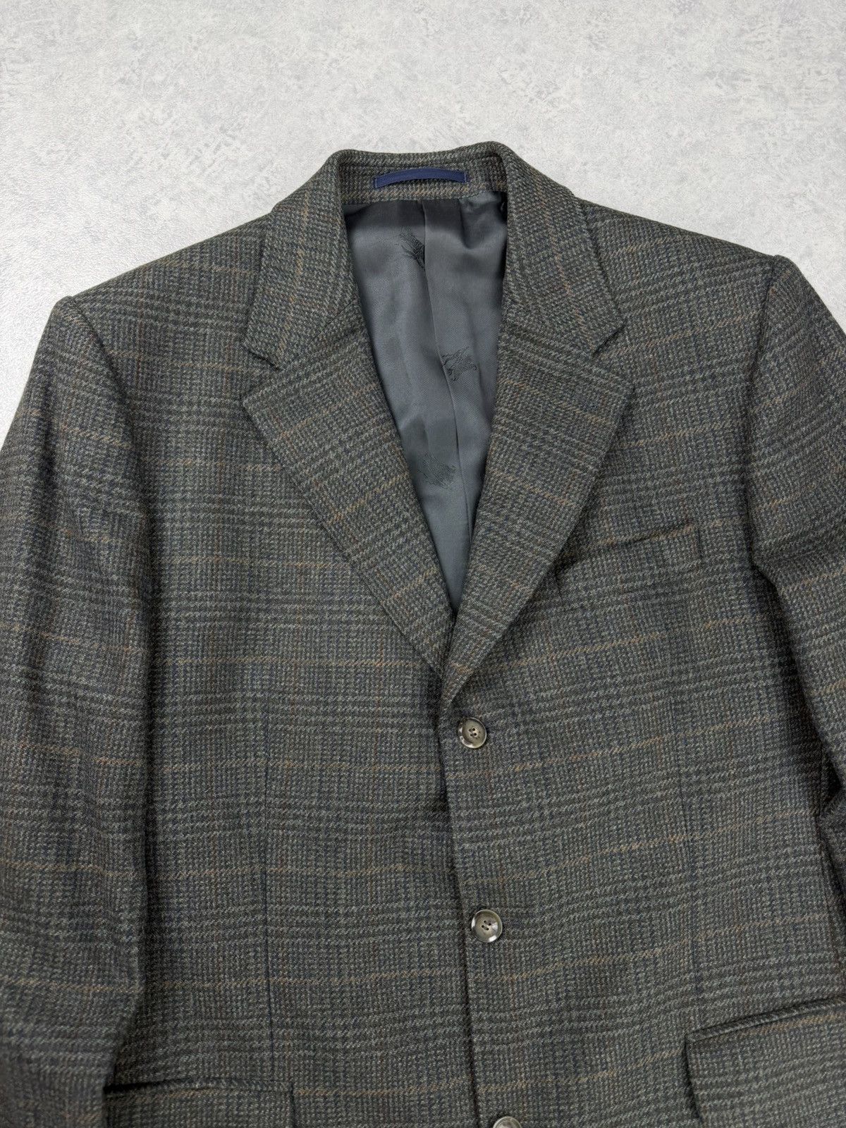 Burberry Burberry London Wool Cashmere Check Blazer Jacket Size 52 Size 42R - 5 Thumbnail