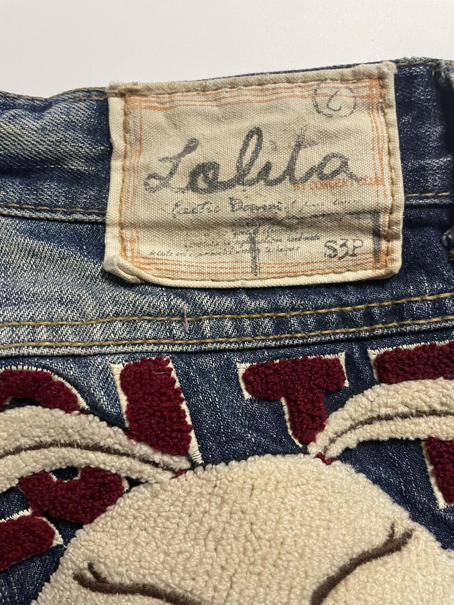 Japanese Brand × Vintage Vintage Lolita Embroidered Patch Jeans Size 30" / US 8 / IT 44 - 4 Thumbnail