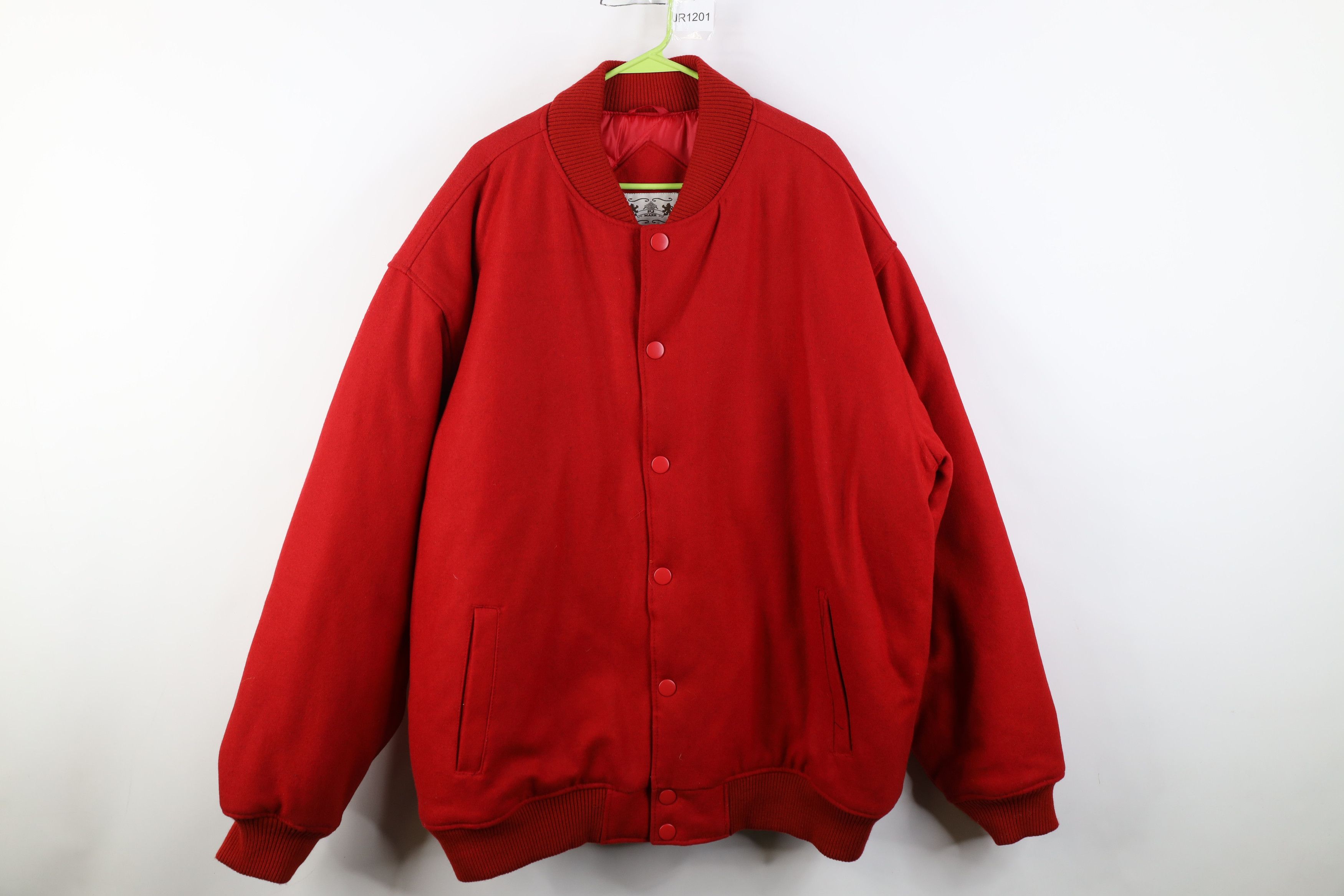 Vintage Vintage 90s Y2K Streetwear Wool Varsity Bomber Jacket Red Size US XXL / EU 58 / 5 - 1 Thumbnail