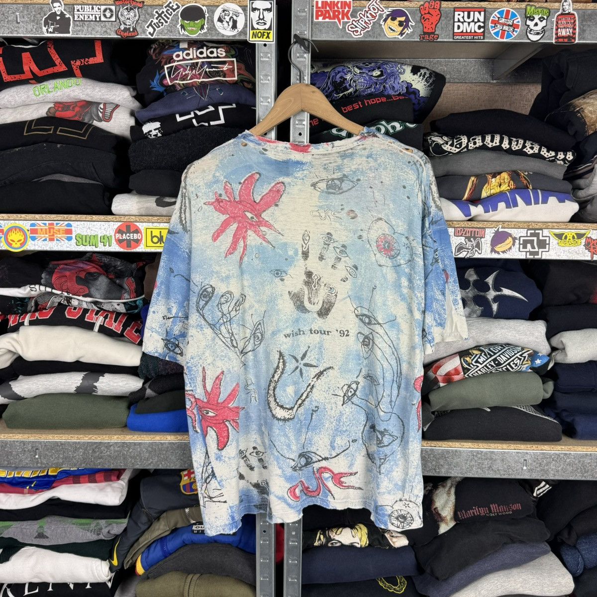 Band Tees × Vintage THE CURE 1992 WISH ALBUM WORLD TOUR ALL OVER PRINT T-SHIRT Size US XL / EU 56 / 4 - 8 Thumbnail