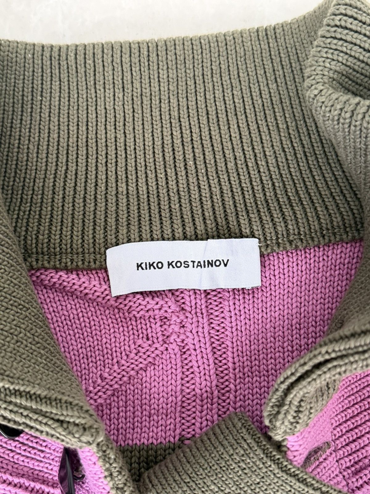 Kiko Kostadinov Kiko Kostadinov Pink & Khaki Merli Cardigan Size US S / EU 44-46 / 1 - 4 Thumbnail