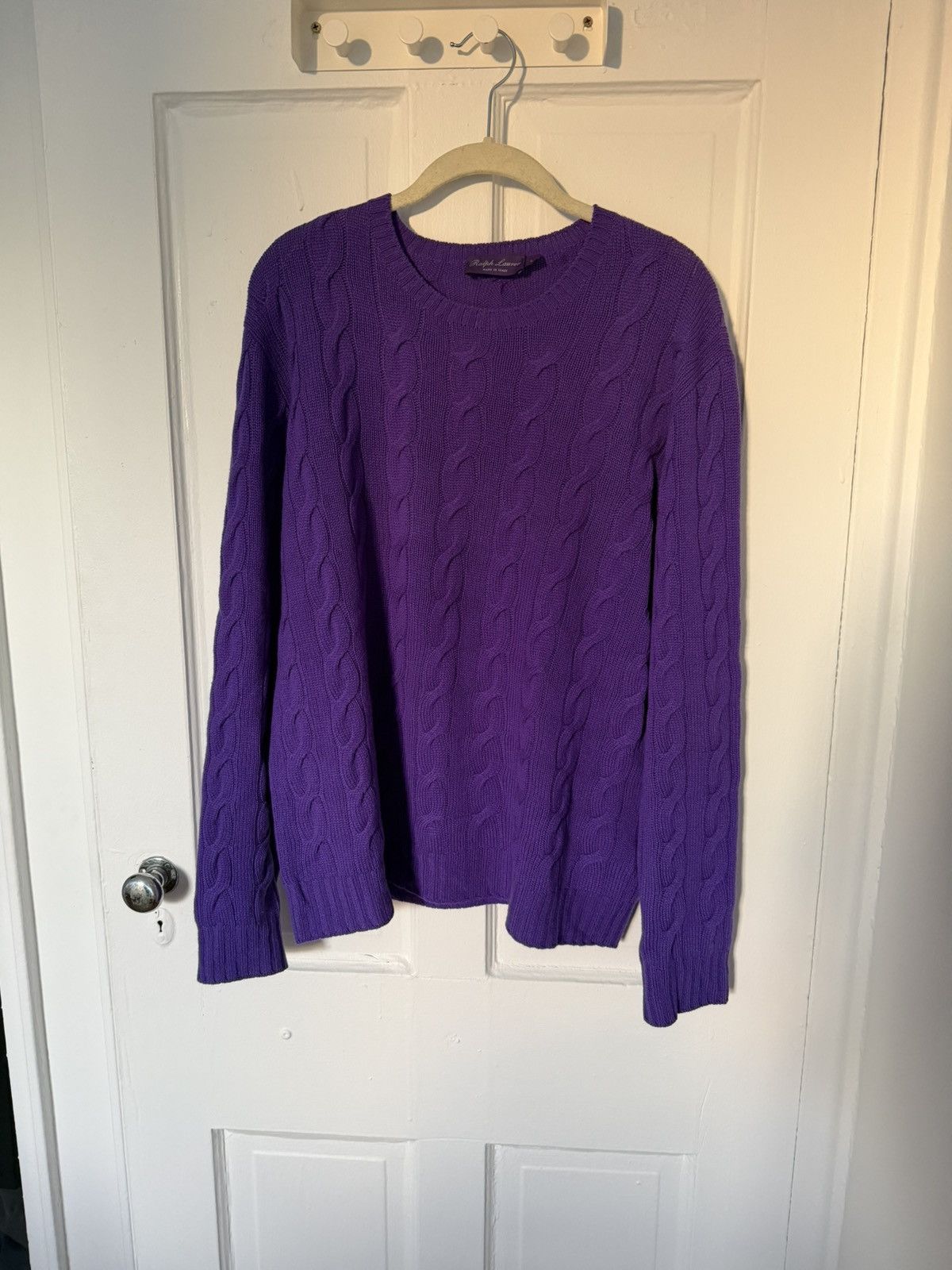 Ralph Lauren Purple Label Lightweight Cashmere Sweater Size US L / EU 52-54 / 3 - 1 Thumbnail