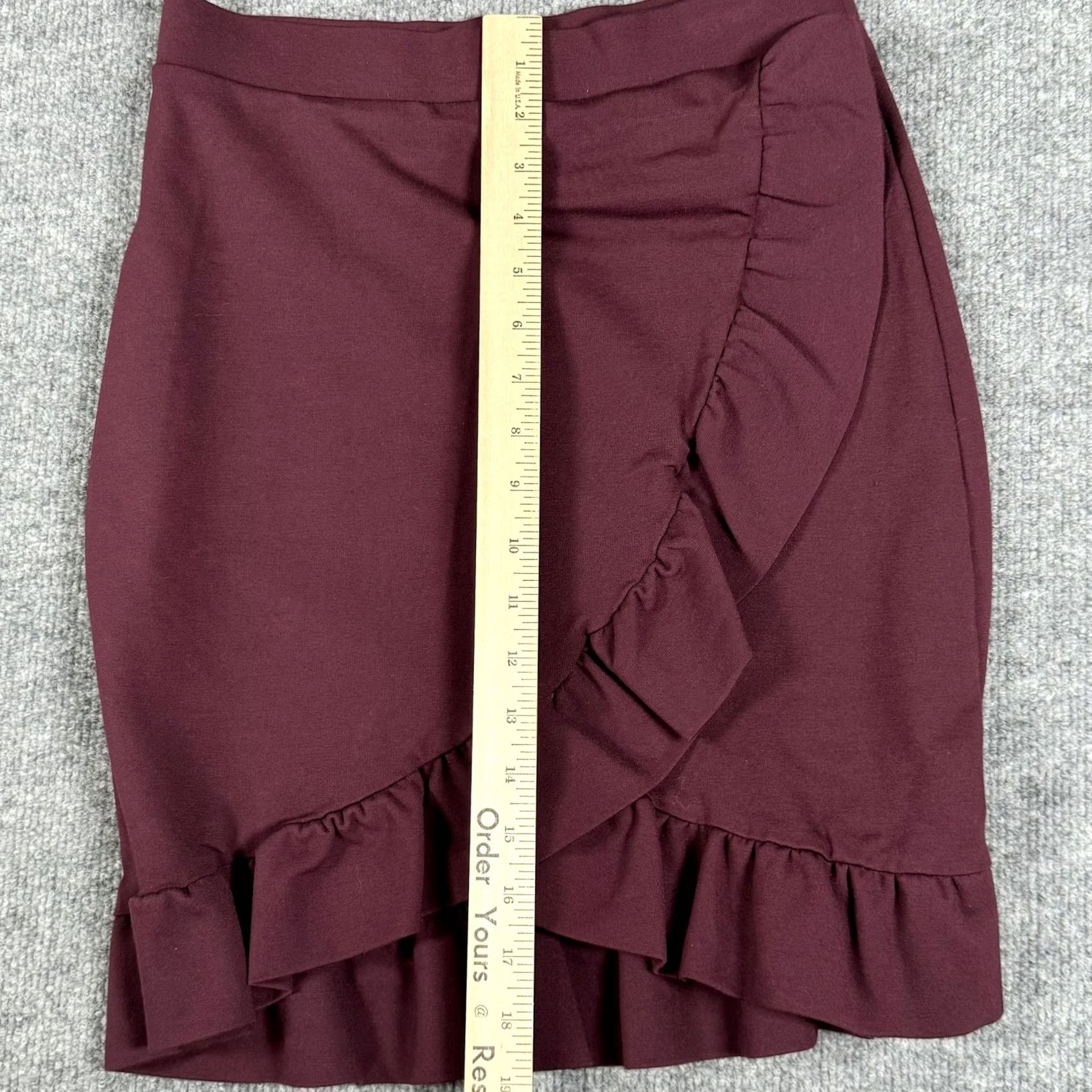Loft LOFT Skirt Womens XS Petite Ruffle Wrap Pull On Purple Short Petites Size 26" / US 2 / IT 38 - 4 Thumbnail
