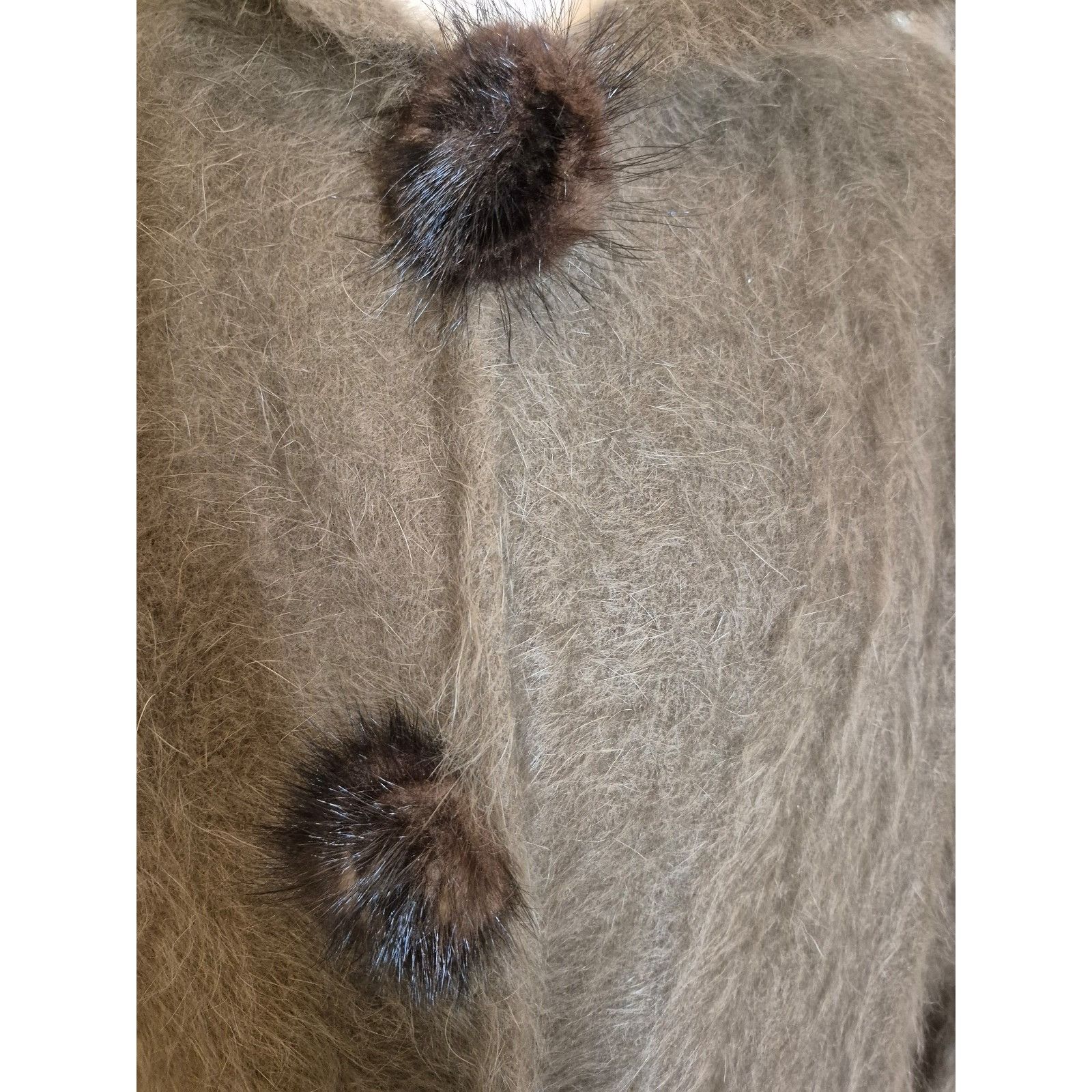 Vintage Vanesha Vintage Angora Mink Coatigan Sweater Oversized Brown Size M / US 6-8 / IT 42-44 - 2 Thumbnail