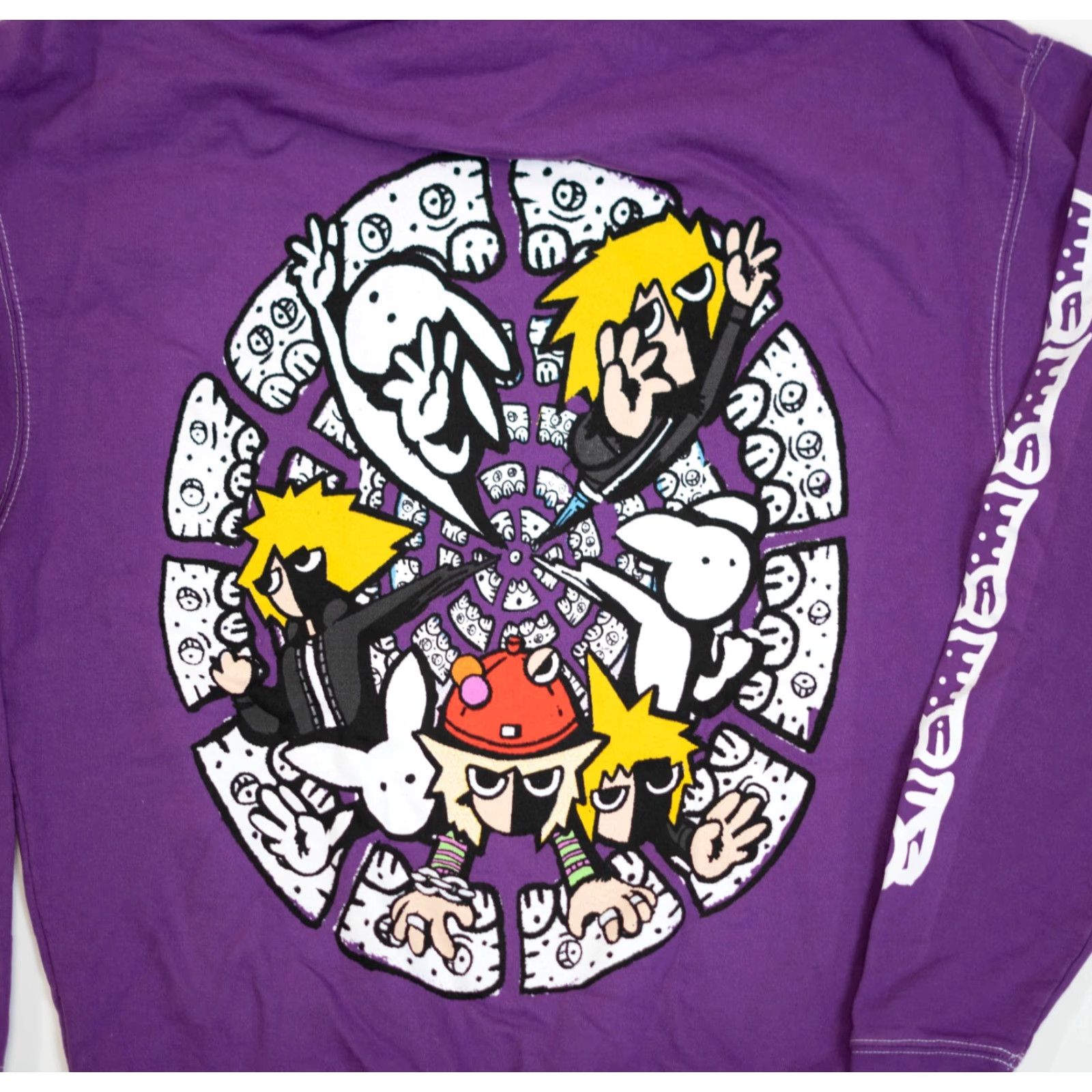 J Brand Kodone Purple Hoodie Men XL Pullover Sweatshirt Long Sleeve Logo Fleece 90s Graphic Print Size US XL / EU 56 / 4 - 3 Thumbnail