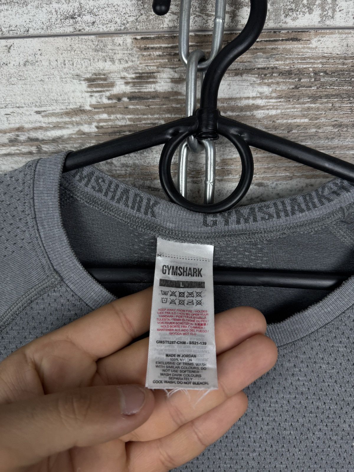 Gymshark Mens Gymshark T-shirt grey tee sport size L vital onyx Size US L / EU 52-54 / 3 - 5 Thumbnail