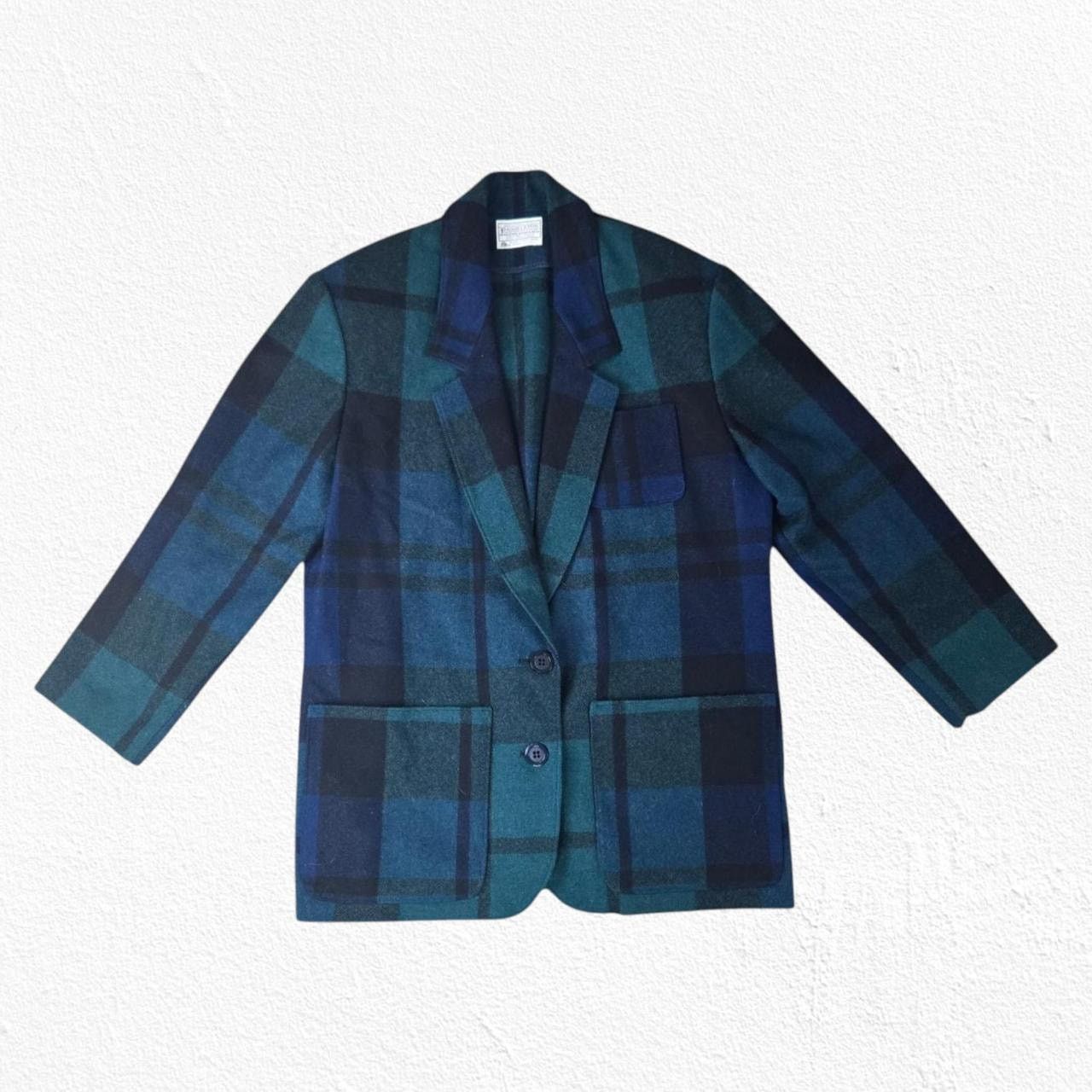 Pendleton Vintage 80s Black Watch Wool Blazer Deadstock Size 12 Size XL / US 12-14 / IT 48-50 - 2 Thumbnail