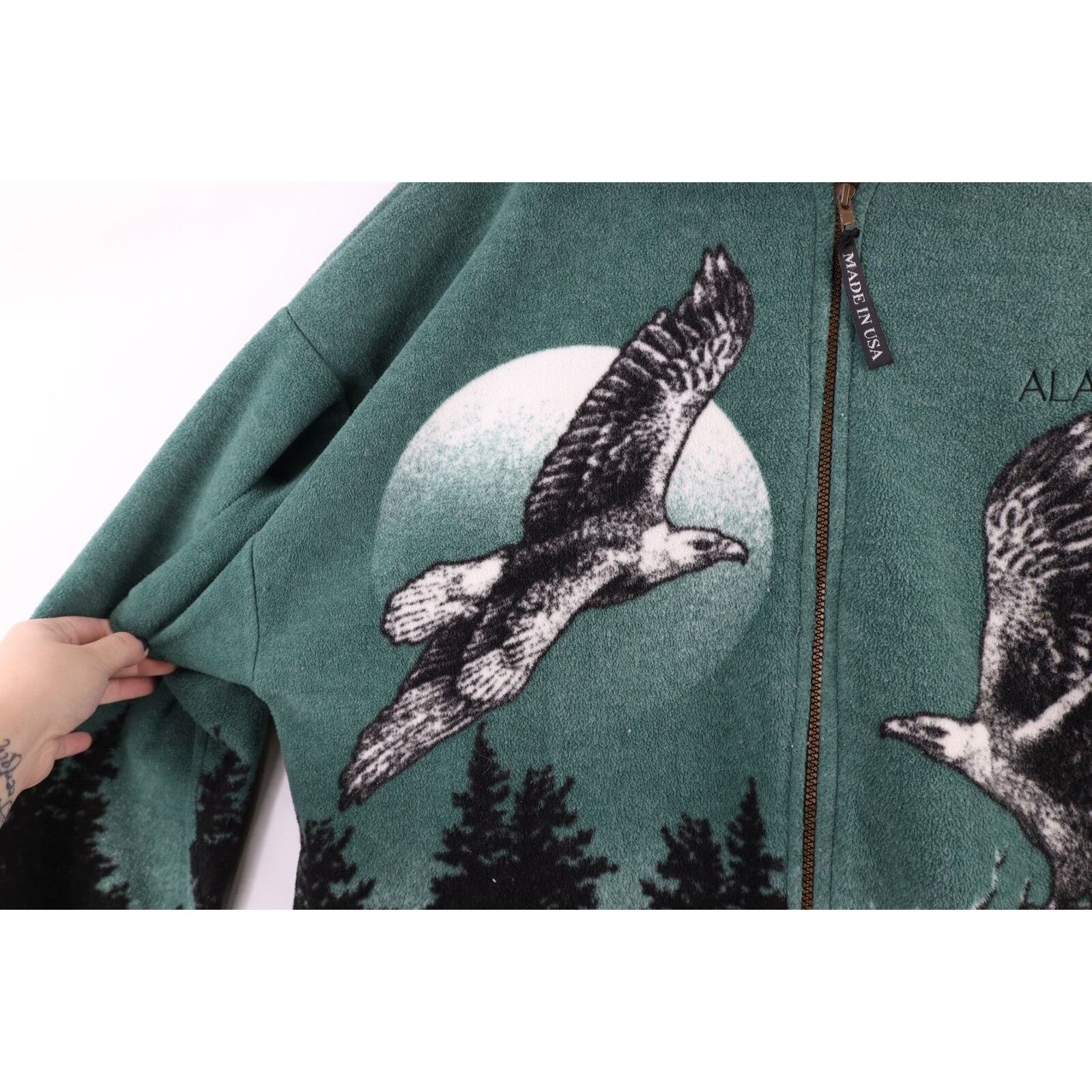 Vintage 90s Streetwear Eagle Nature All Over Print Jacket