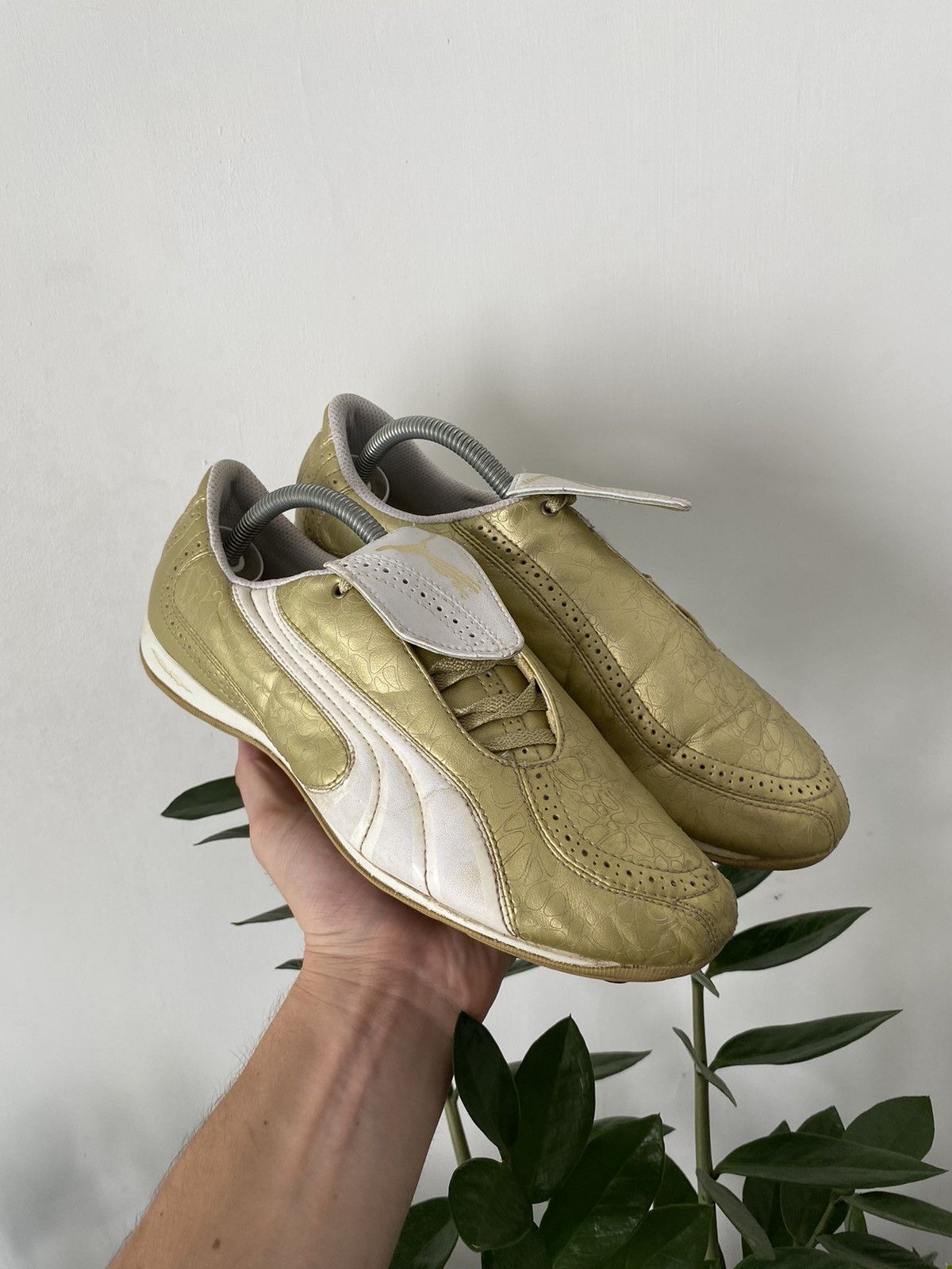 Vintage Puma vintage gold hi top sneakers Grailed