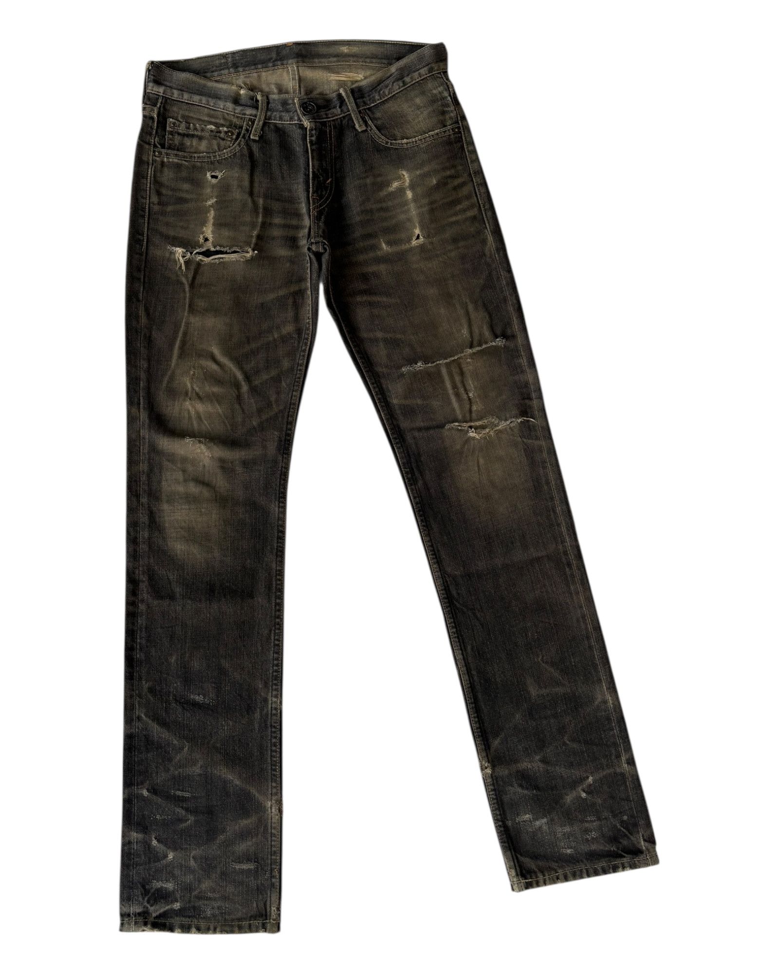 Kapital Vintage Levis 605 Thrashed Distress Clawmark Jean Size US 31 - 3 Thumbnail