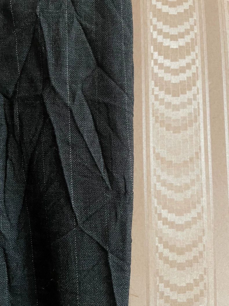 Y's Y's size 1 Dark grey pleated striped trousers Size US 28 / EU 44 - 8 Thumbnail