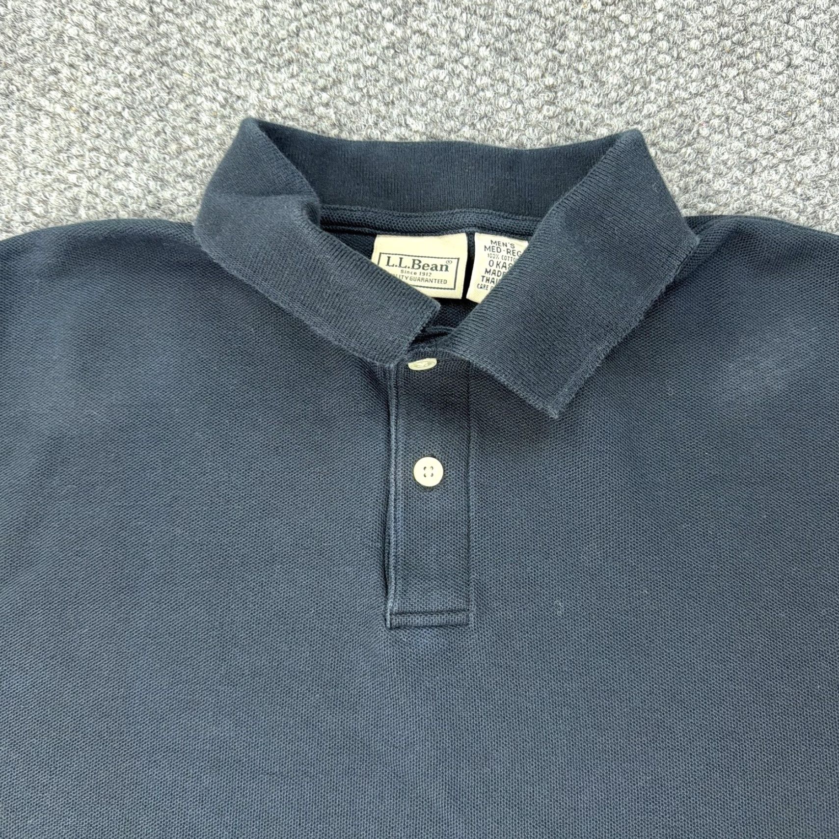 Vintage VINTAGE LL Bean Polo Shirt Mens M Navy Long Sleeve Cotton Collared Pique Size US M / EU 48-50 / 2 - 3 Thumbnail