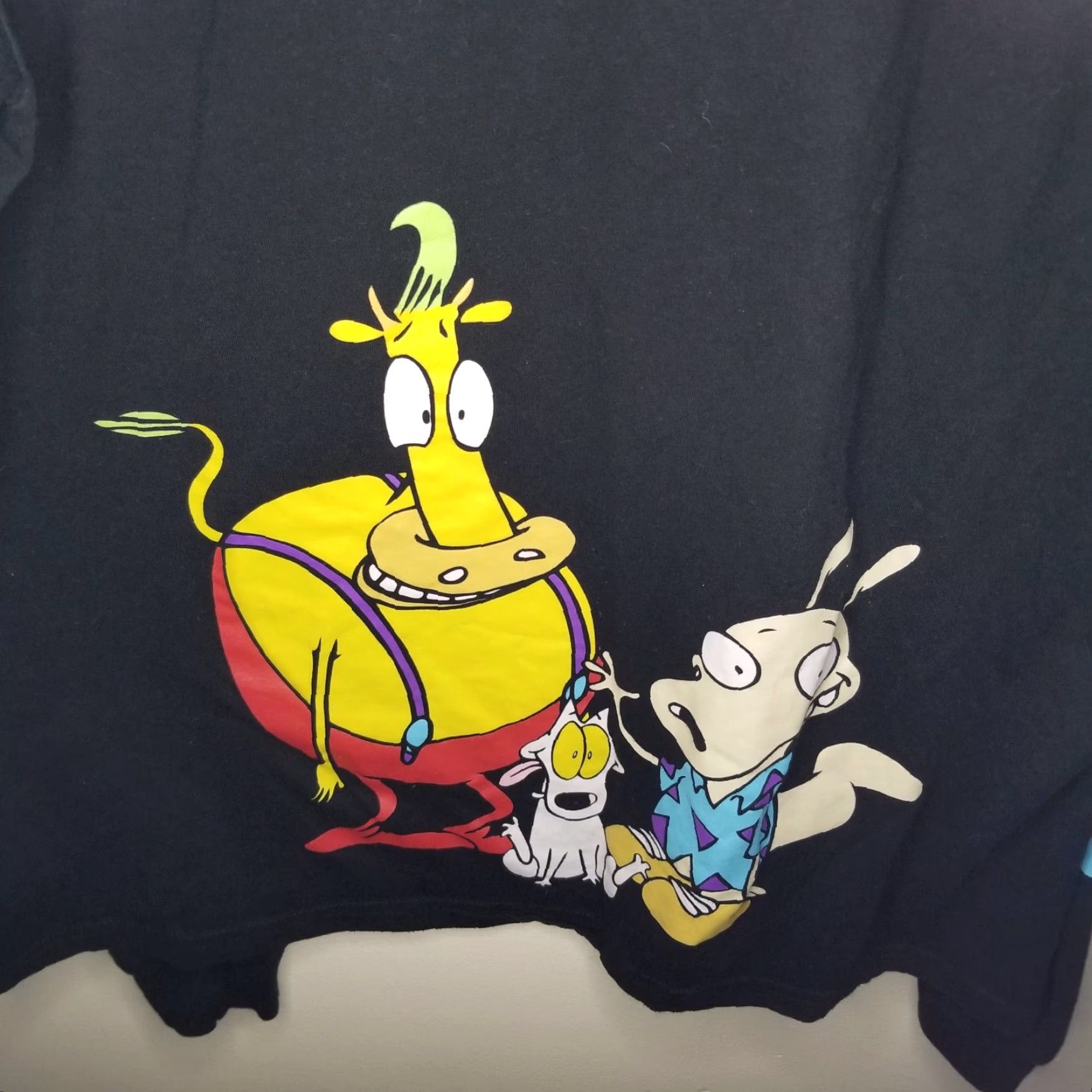 Nickelodeon Nickelodeon Men's Long Sleeve T-Shirt Rocco Modern Life Graphic Black XL Size US XL / EU 56 / 4 - 7 Thumbnail