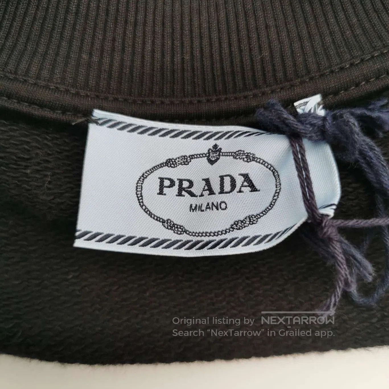 Prada Prada Black Logo Round Neck Crop Top . Size S / US 4 / IT 40 - 5 Thumbnail