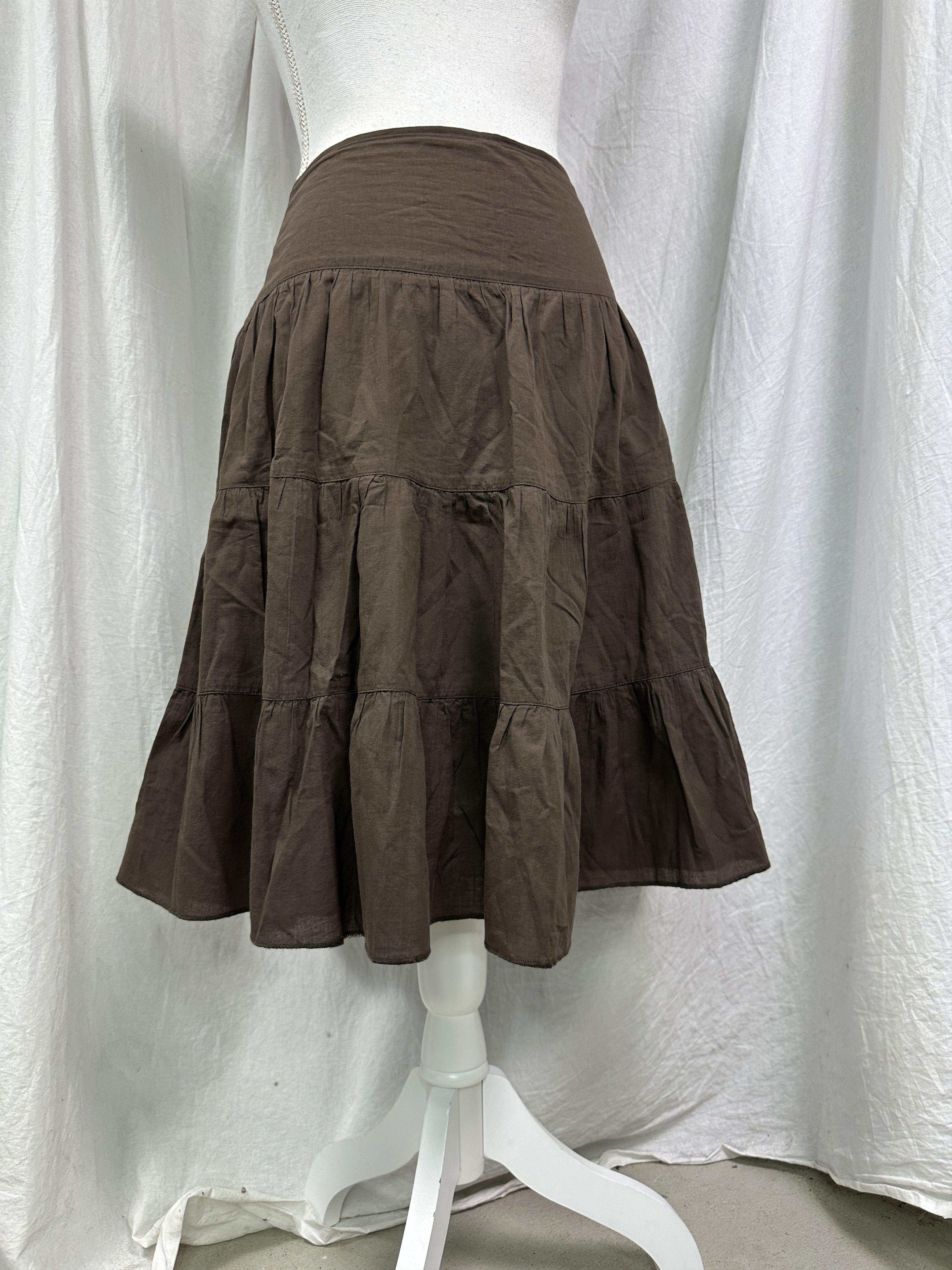 Vintage Vintage Avant Garde Preppy Old Money Pleated Midi Skirt Y2K Size 28" / US 6 / IT 42 - 1 Thumbnail