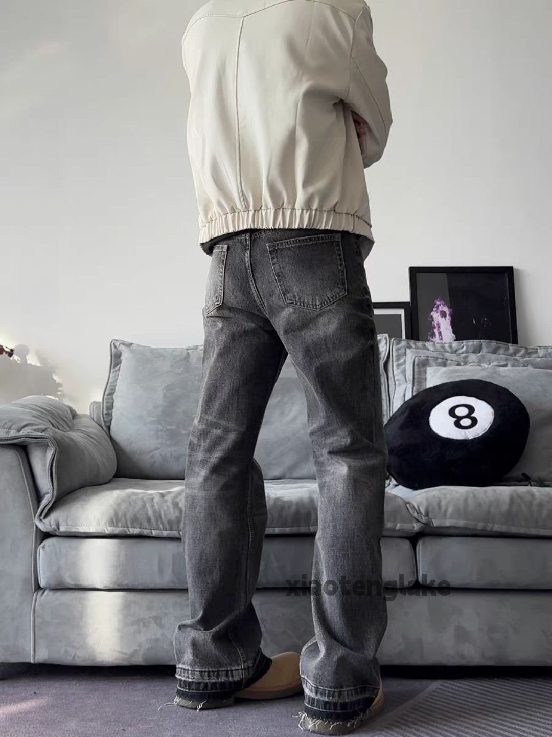 Jean Unisex washed faded cleanfit yuppie y2k bootcut jeans Size US 32 / EU 48 - 1 Thumbnail
