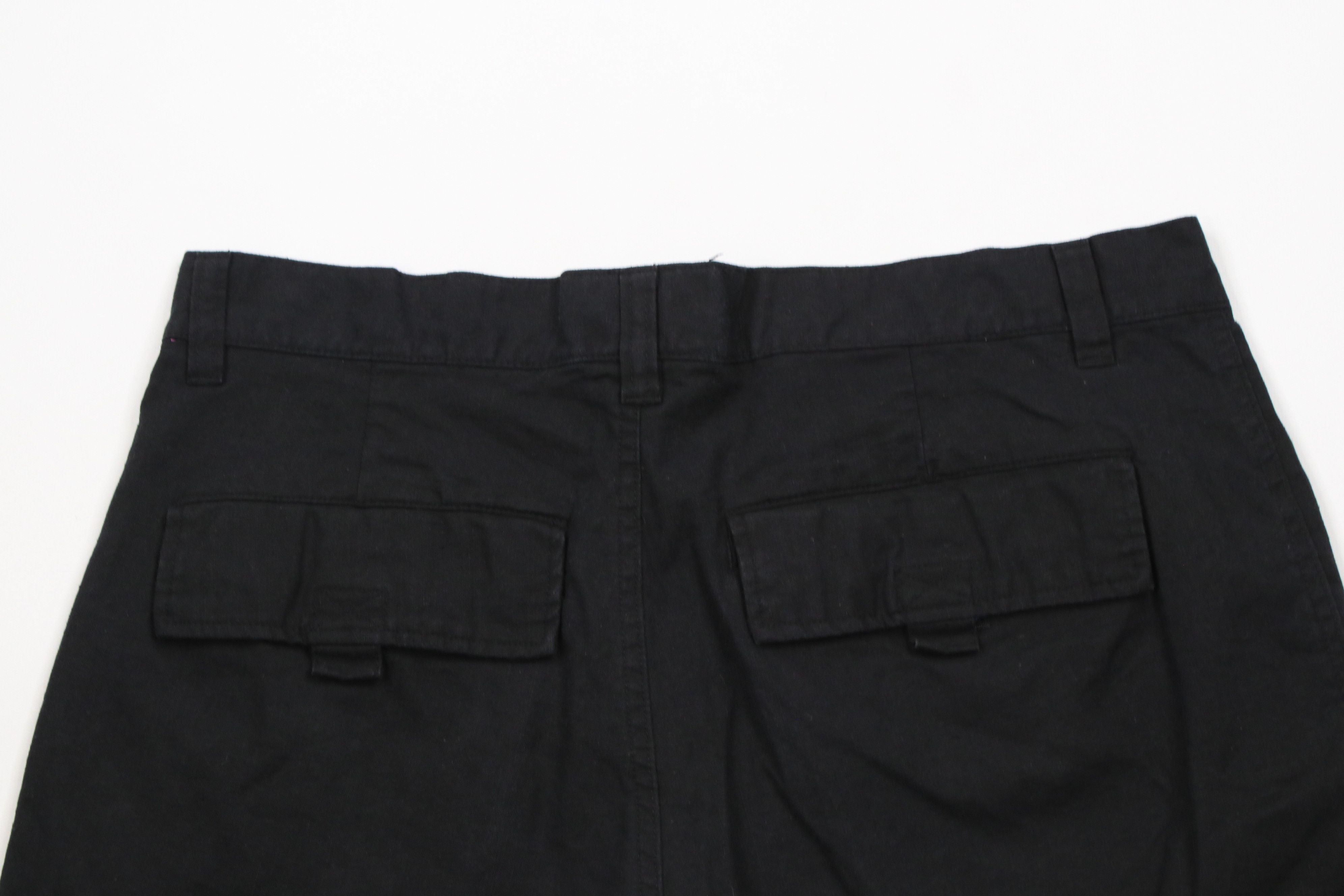 Vintage Vintage 90s Streetwear Fit Linen Blend Cargo Shorts Black Size US 36 / EU 52 - 8 Thumbnail