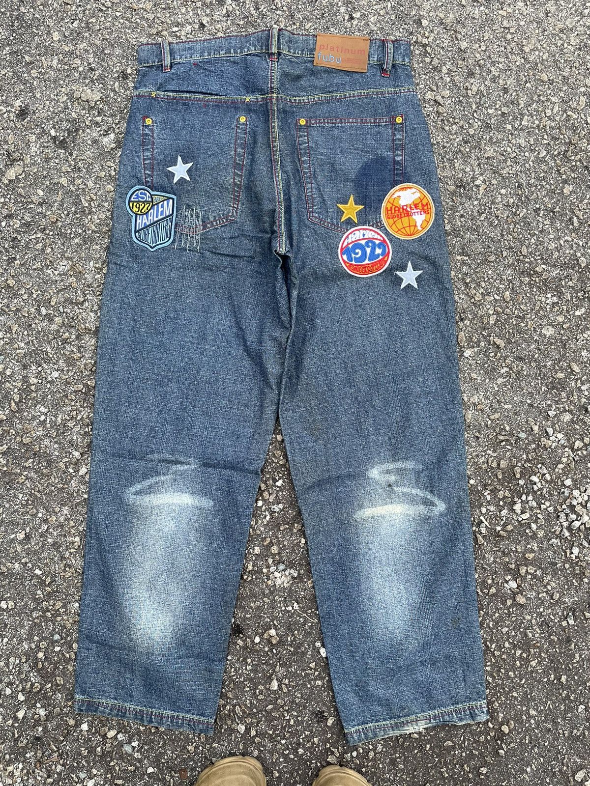 Fubu Fubu x Harlem Globetrotters Baggy Jeans Streetwear Size US 36 / EU 52 - 2 Thumbnail