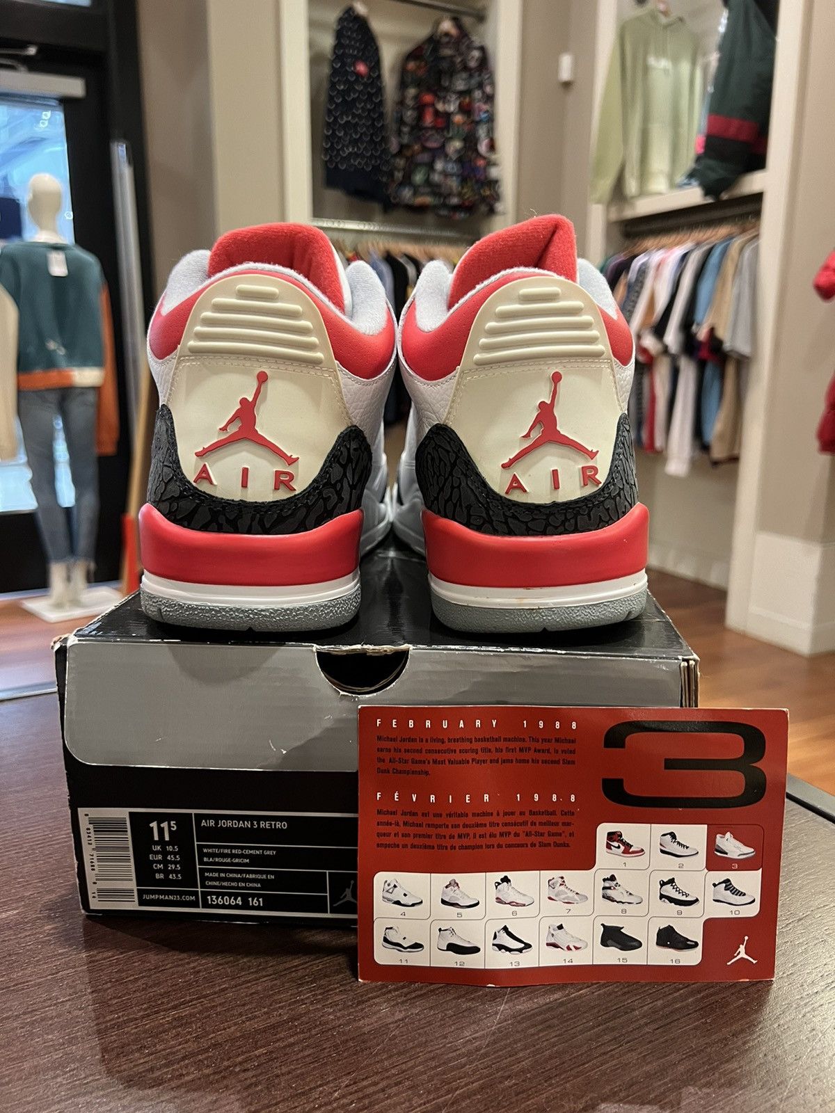 Jordan Brand Jordan 3 retro ‘fire red’ 2007 Size US 11.5 / EU 44-45 - 6 Thumbnail