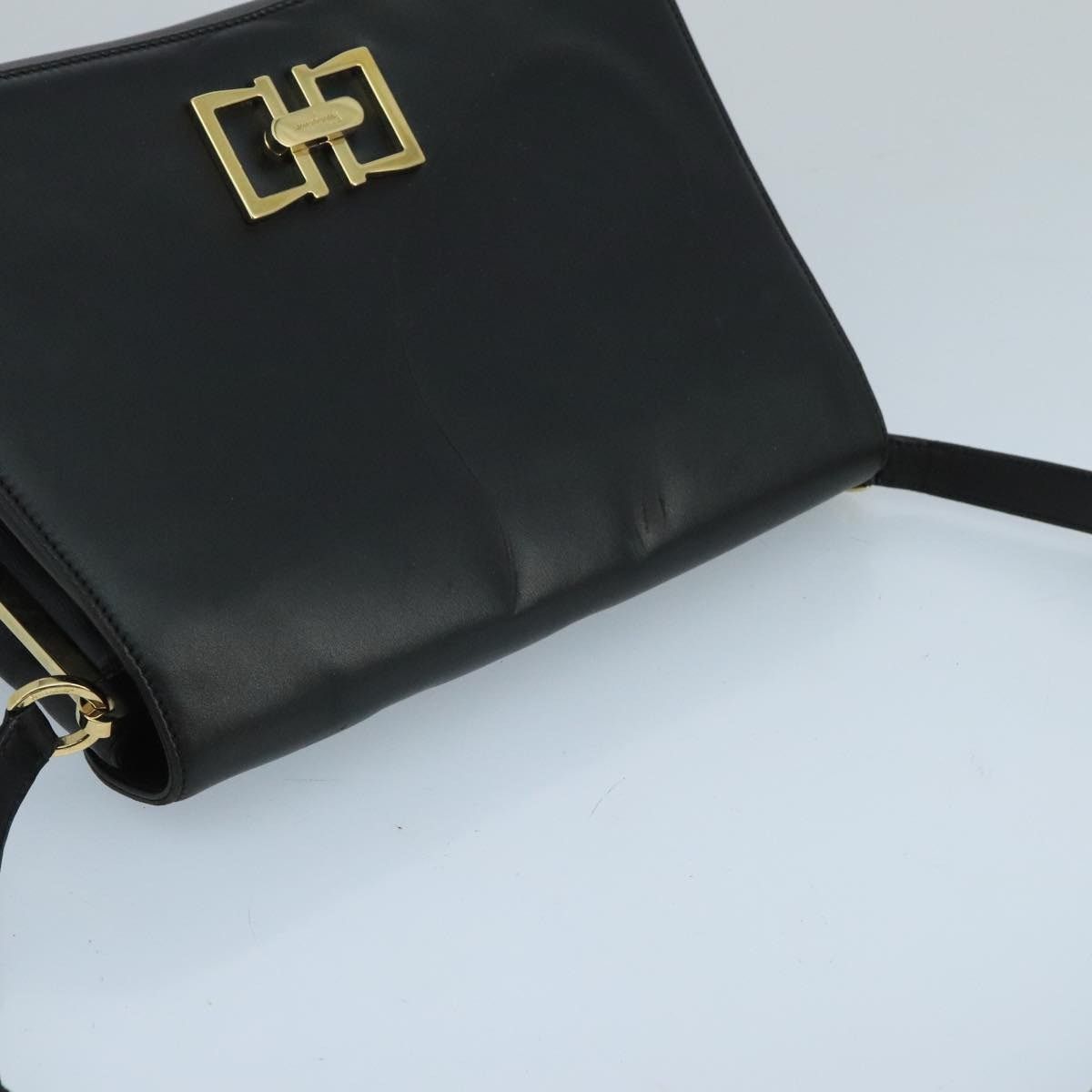 Salvatore Ferragamo Salvatore Ferragamo Shoulder Bag Leather Black Gold Size ONE SIZE - 6 Thumbnail