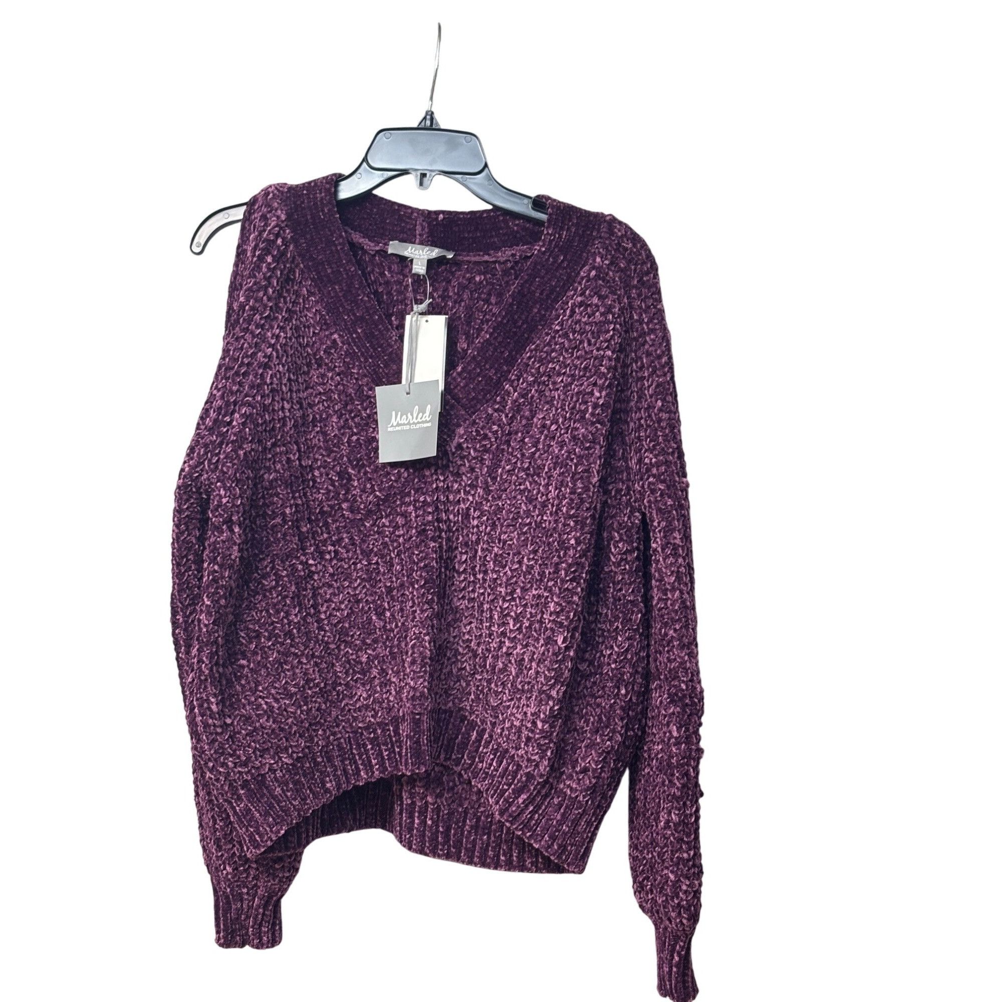 Other Marled Reunited Twisted Shoulder Chunky Junior’s Sweater, Ca Size L / US 10 / IT 46 - 2 Thumbnail