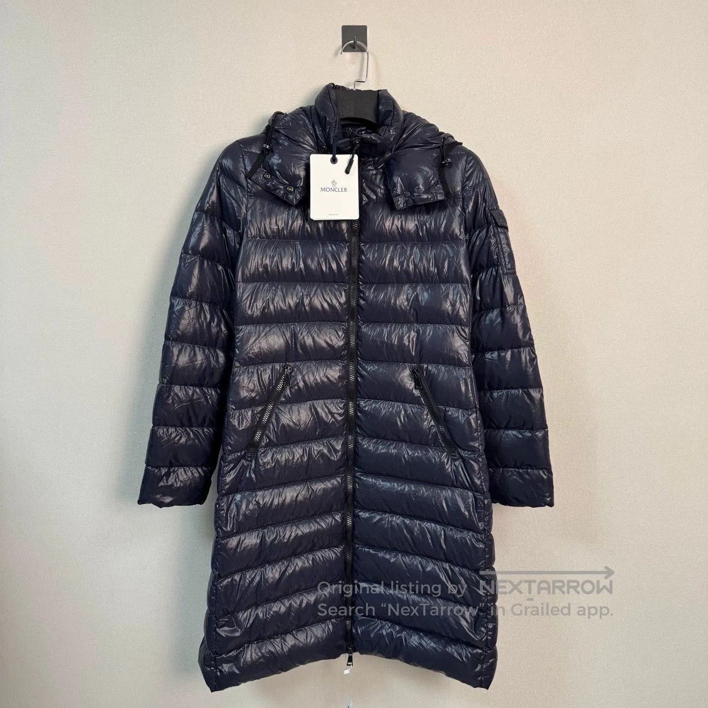 Moncler moncler moka long down coat size 2. Size S / US 4 / IT 40 - 1 Thumbnail