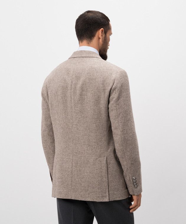 Brunello Cucinelli o1w1db10126 Yak Wool Jacket in Beige Size US M / EU 48-50 / 2 - 2 Thumbnail