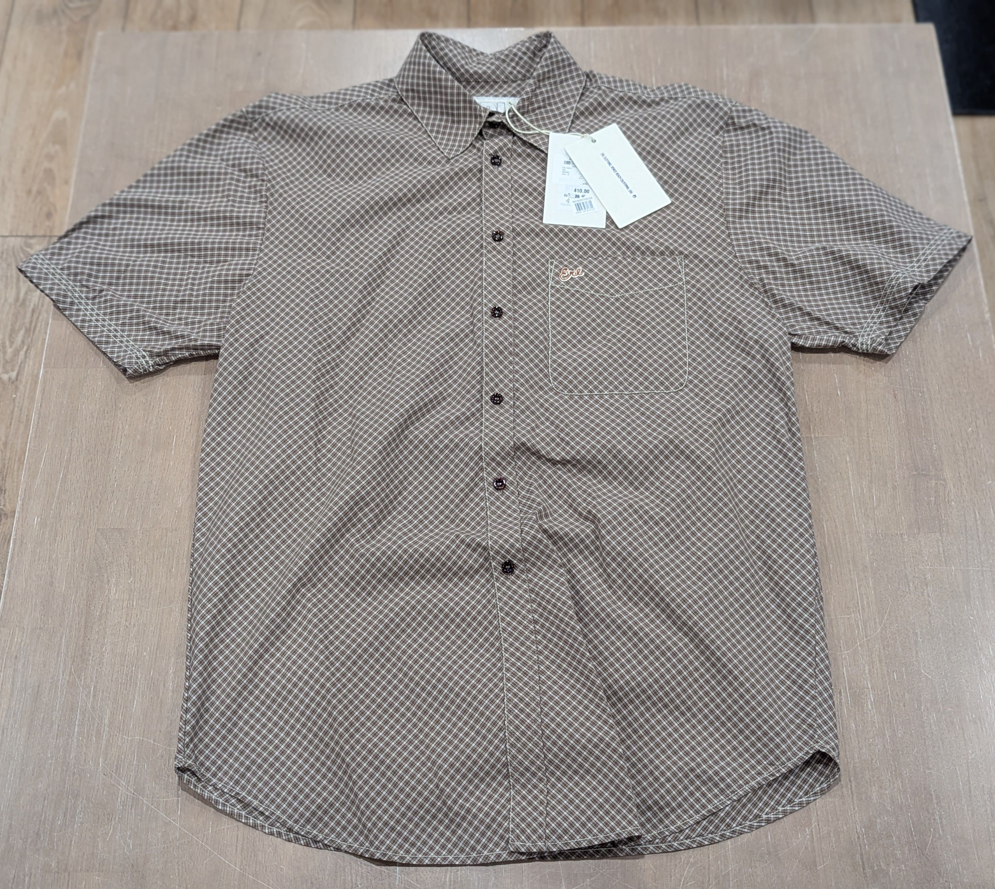 ERL ERL Micro Plaid Longline Button Up Sport Shirt Brown Medium Size US M / EU 48-50 / 2 - 1 Thumbnail