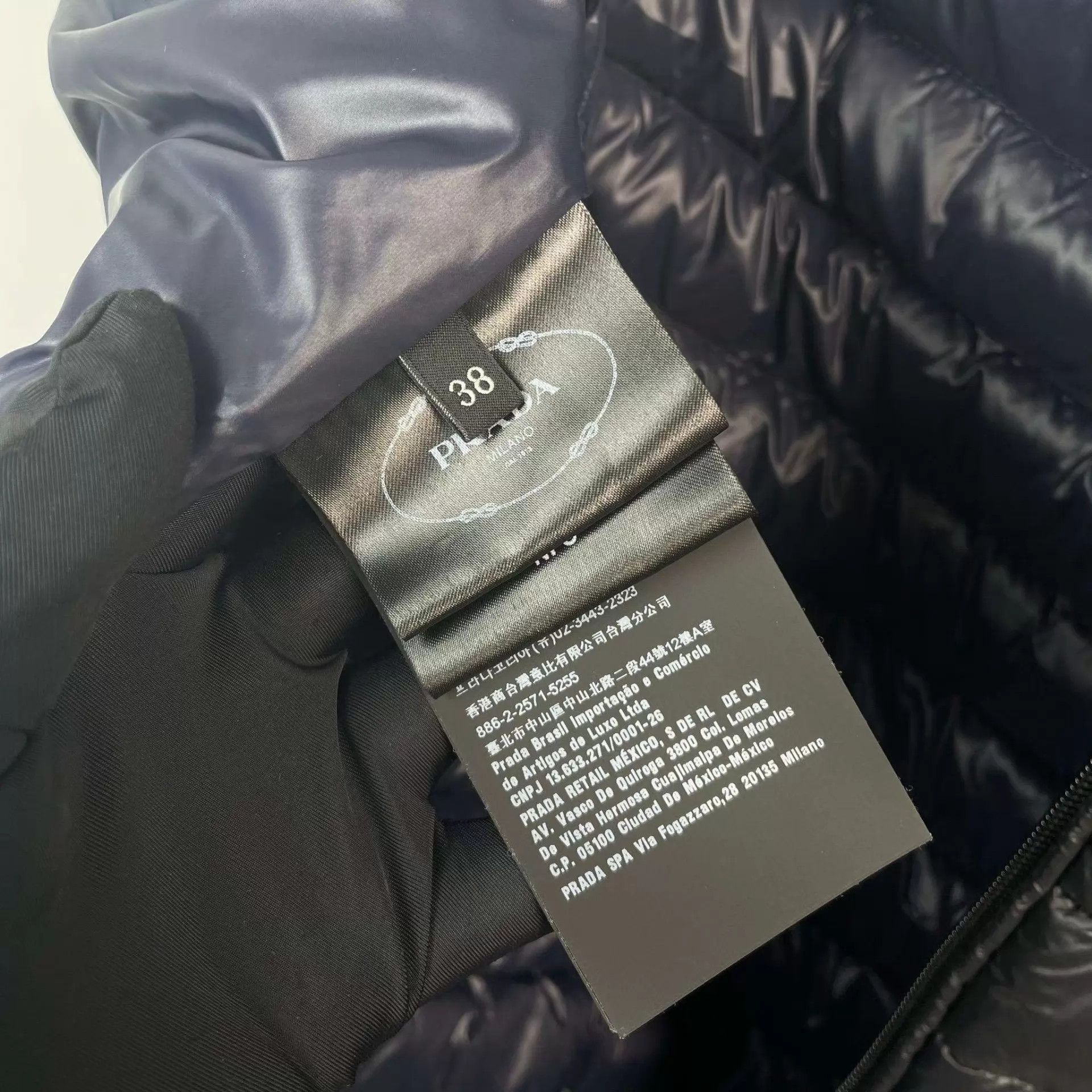 Prada Prada women's blue black colorblock hooded down coat 38 Size XS / US 0-2 / IT 36-38 - 6 Thumbnail