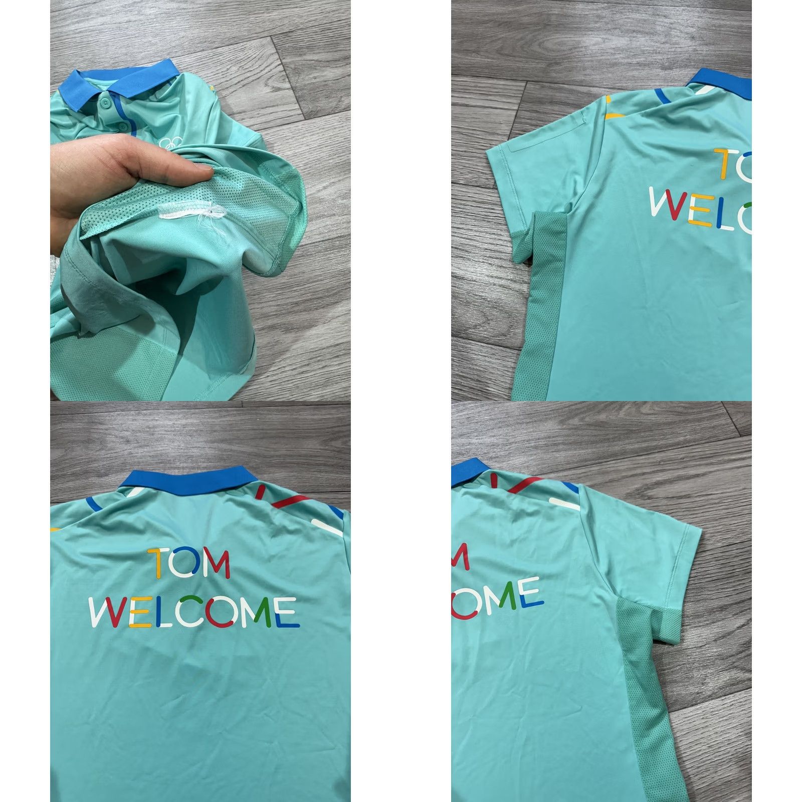 Vintage Anta Olympic Games Tech Polo Shirt Women’s M Tiffany Size M / US 6-8 / IT 42-44 - 9 Thumbnail