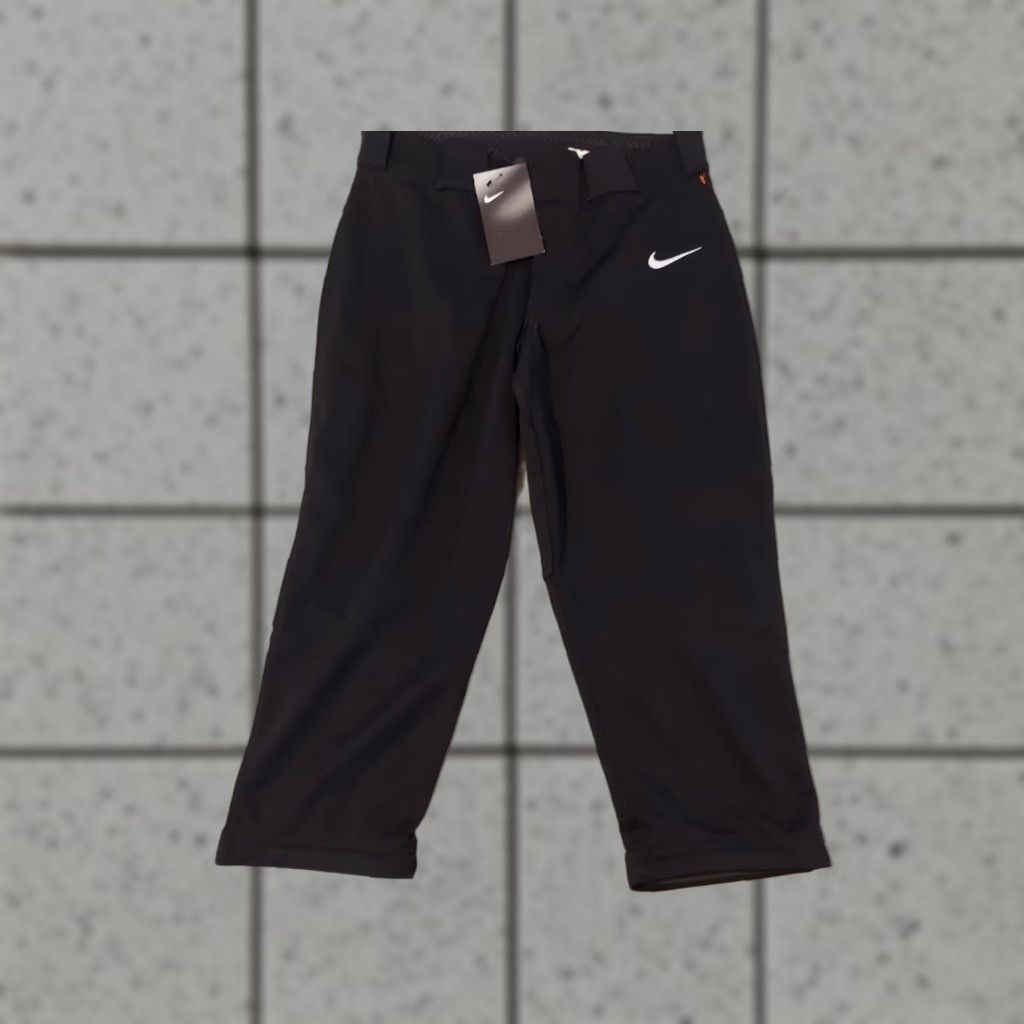 Nike Womens Nike Pants S Small Black Athletic Capris Gym Workout Softball Activewear Sportswear Regular Fit Womens Size 28" / US 6 / IT 42 - 1 Thumbnail