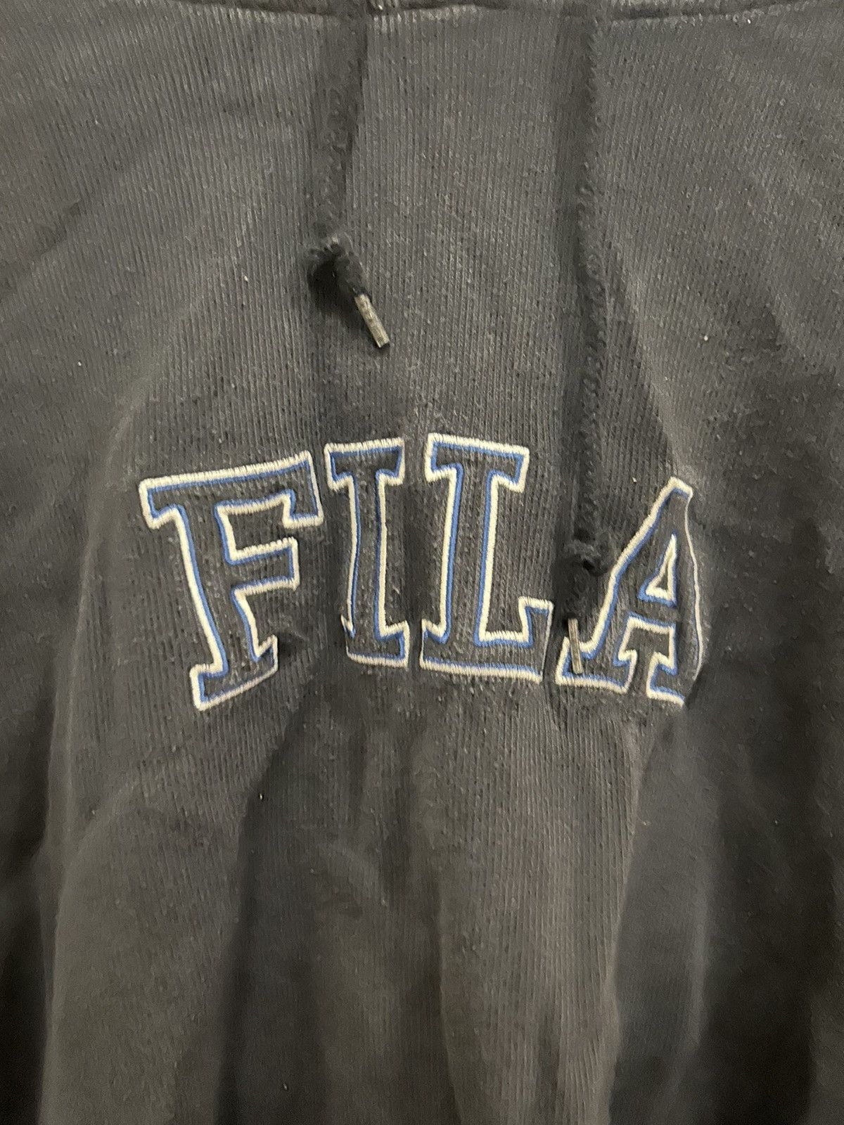 Fila × Vintage Vintage 90s FILA Faded Hoodie Size US XL / EU 56 / 4 - 4 Thumbnail