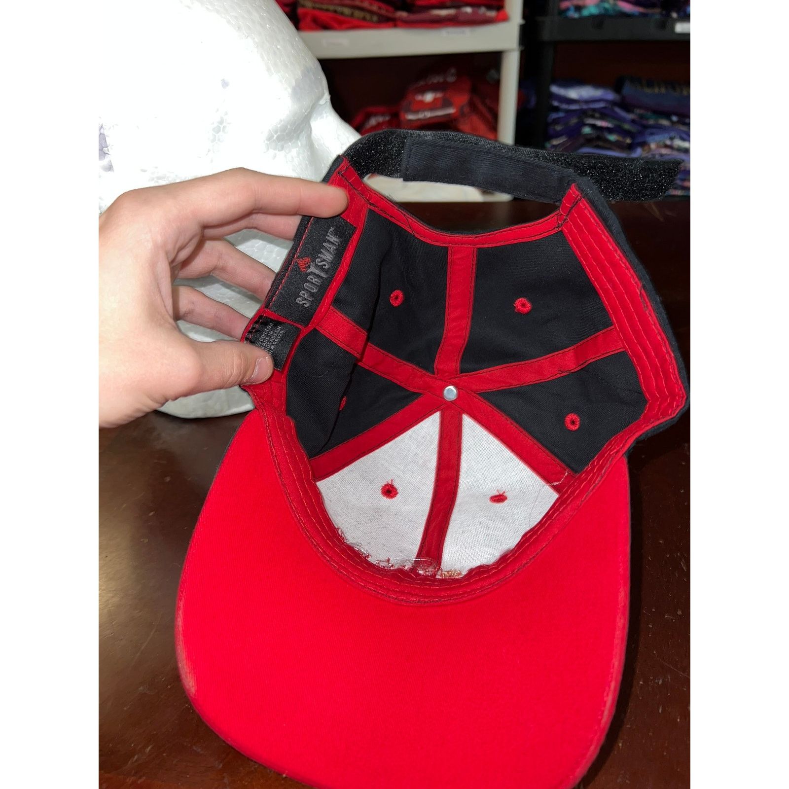 Vintage Vintage Firestone Hat Fire Stone Black Red Cap Headwear Size ONE SIZE - 6 Thumbnail