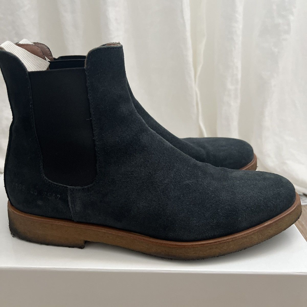 Common Projects Common Projects Chelsea Boot Black Suede Sz 40 Size US 8.5 / EU 41-42 - 3 Thumbnail