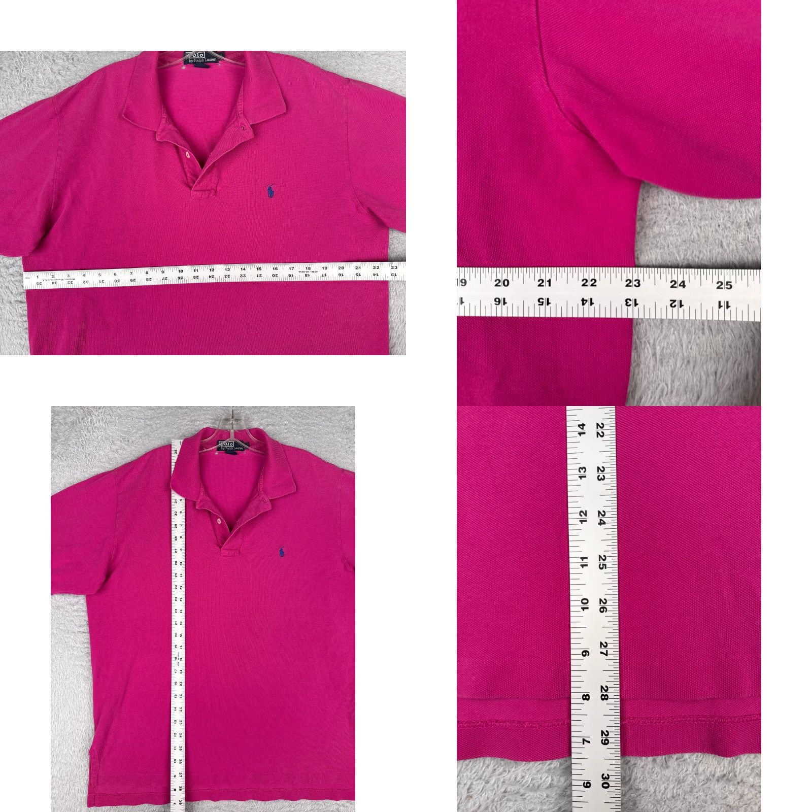Ralph Lauren VINTAGE Ralph Lauren Polo Shirt Men XL Pink 100% Cotton Slim Fit Short Sleeve 70s Size US XL / EU 56 / 4 - 8 Thumbnail