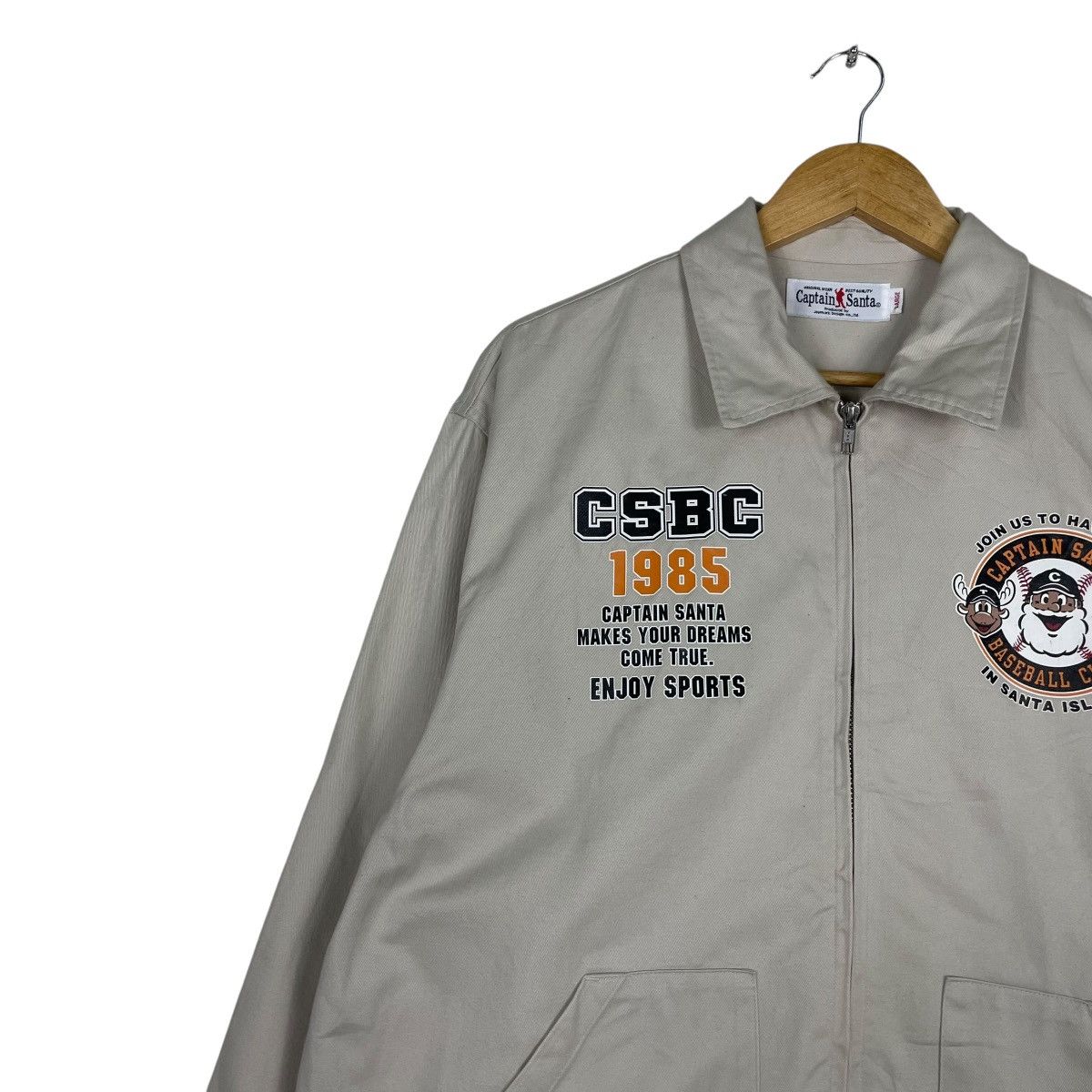 Cartoon Network × Japanese Brand × Vintage 💥VTG CAPTAIN SANTA WORKER LIGHT JACKET Size US L / EU 52-54 / 3 - 6 Thumbnail