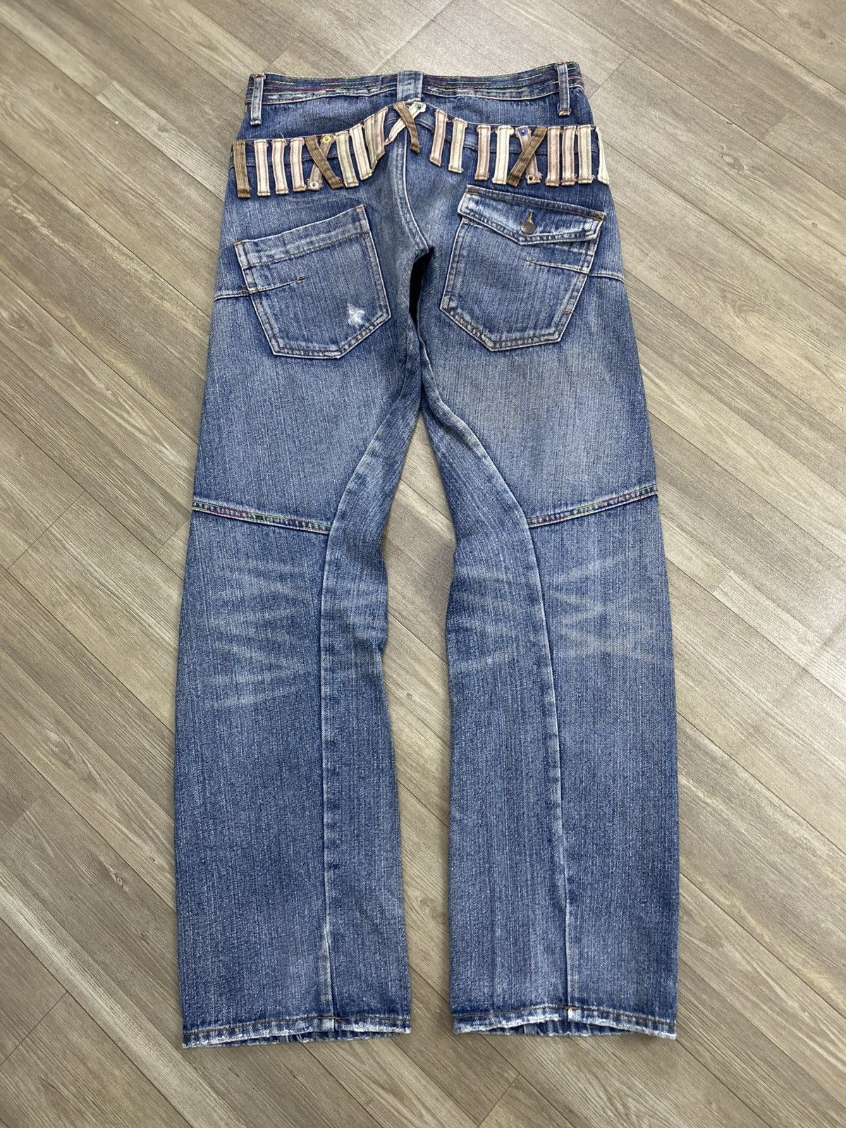 If Six Was Nine 2000s Breathmint Double Waist Multi Zipper Faded Lgb Jeans Size US 30 / EU 46 - 16 Thumbnail